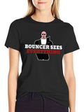 Bouncer Sees Everything Graphic Tee - Black