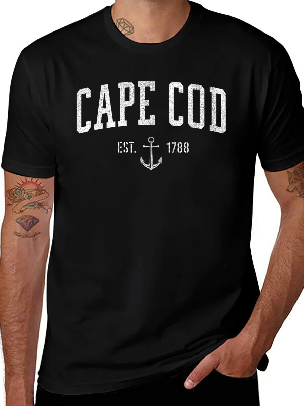 Cape Cod Est. 1788 Anchor Graphic T-Shirt