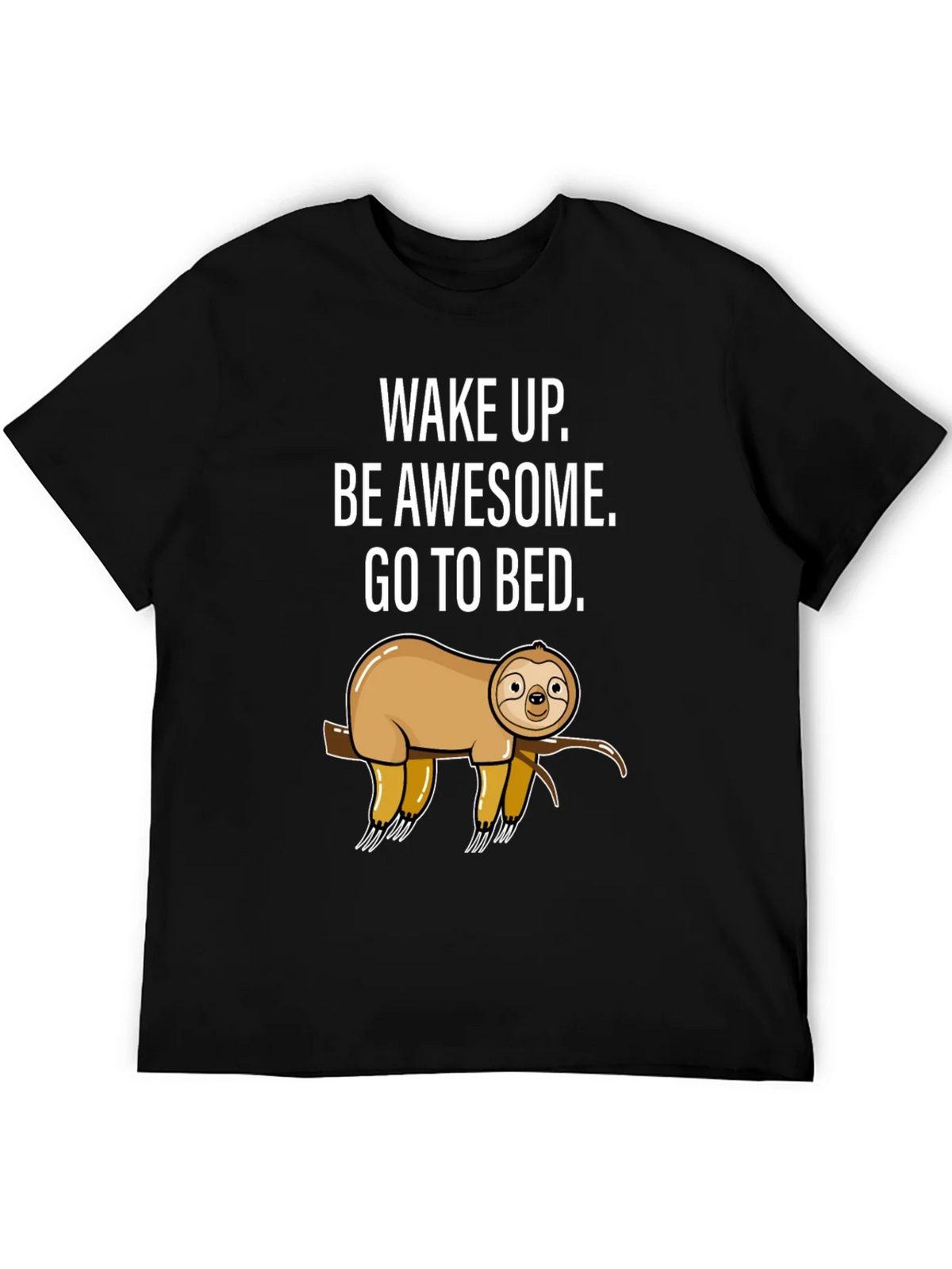 Sloth Graphic T-Shirt - Wake Up Be Awesome