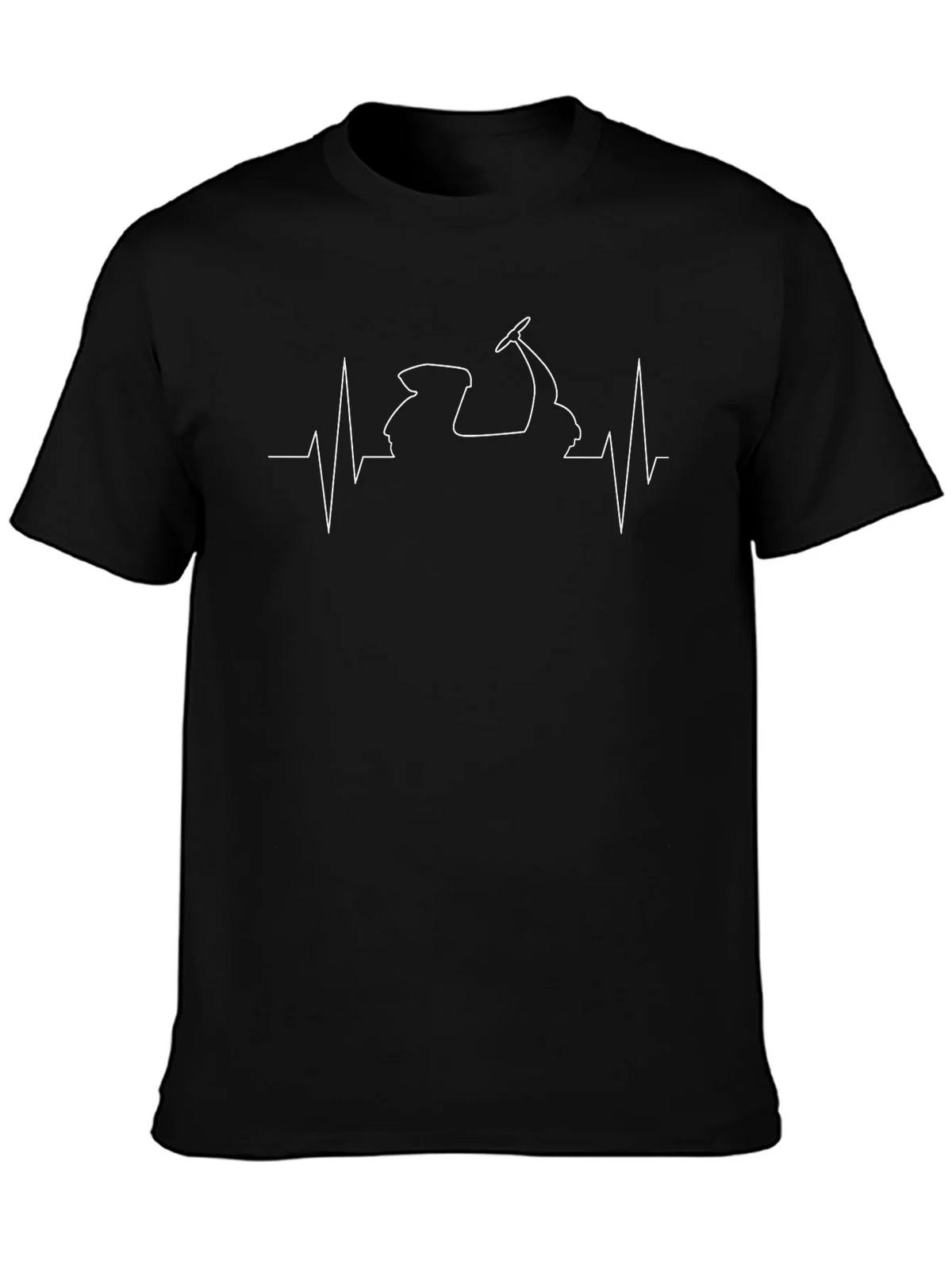 Scooter Heartbeat T-Shirt - Black Graphic Tee