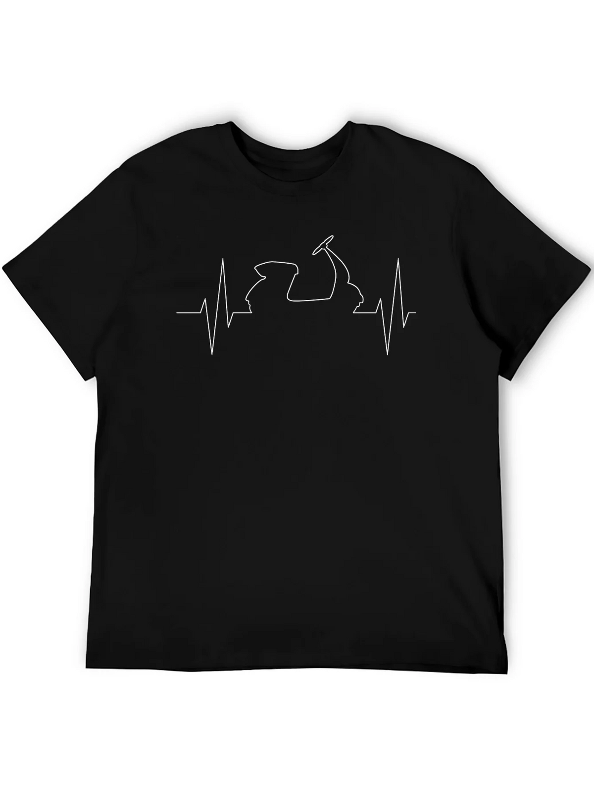 Scooter Heartbeat T-Shirt - Black Graphic Tee