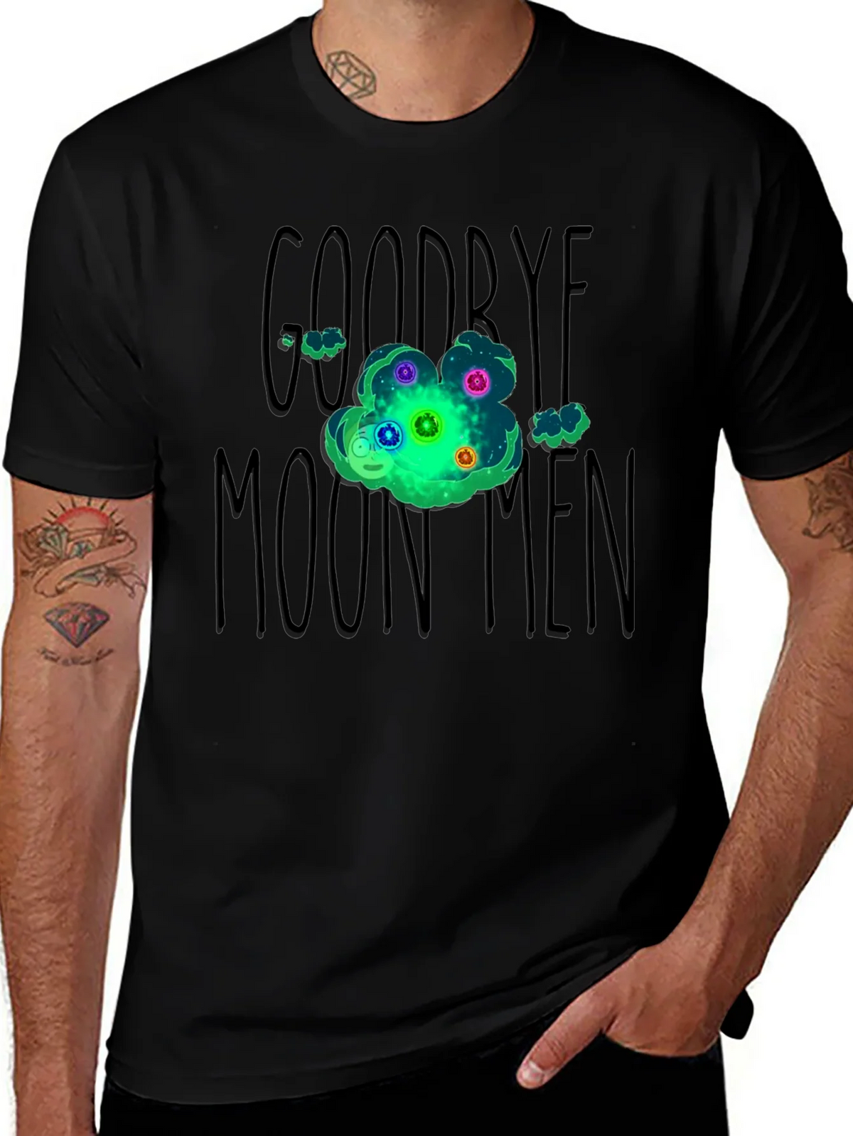Goodbye Moonmen Rick and Morty Graphic T-Shirt