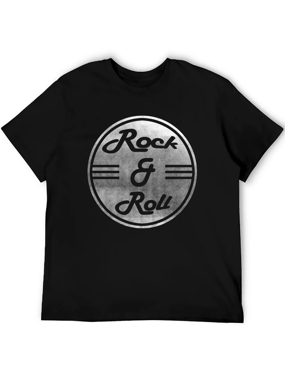 Vintage Rock & Roll Graphic Black T-Shirt