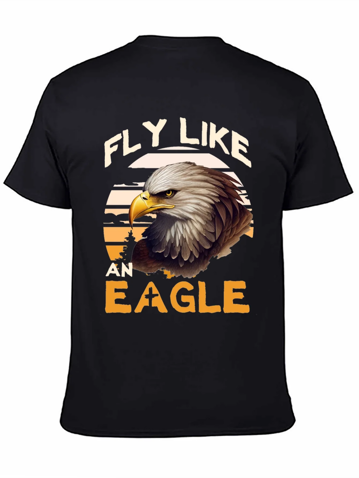 Fly Like an Eagle Graphic Tee - Black