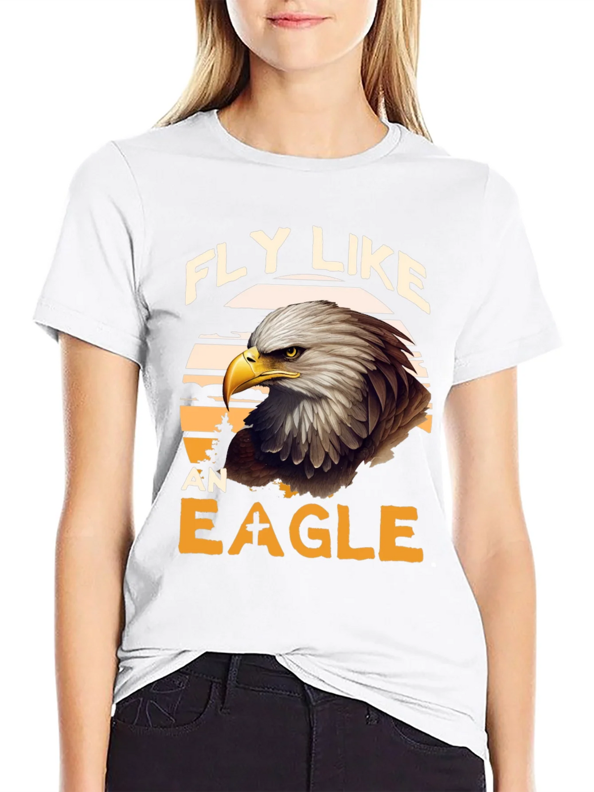 Fly Like an Eagle Graphic Tee - Black