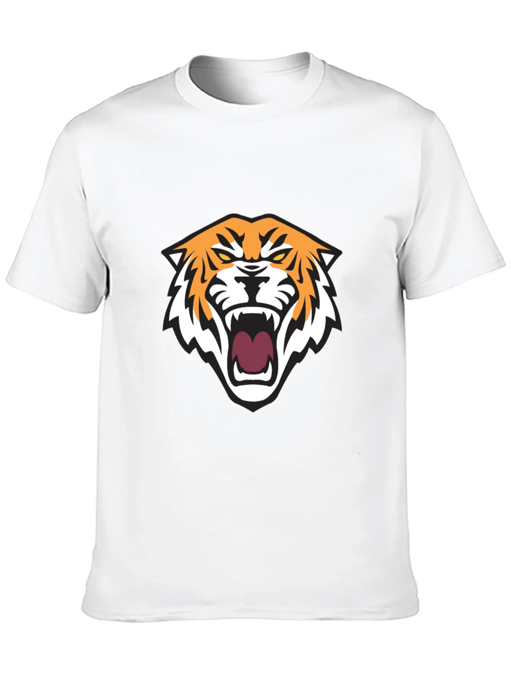 Mens Black T-Shirt with Tiger Graphic