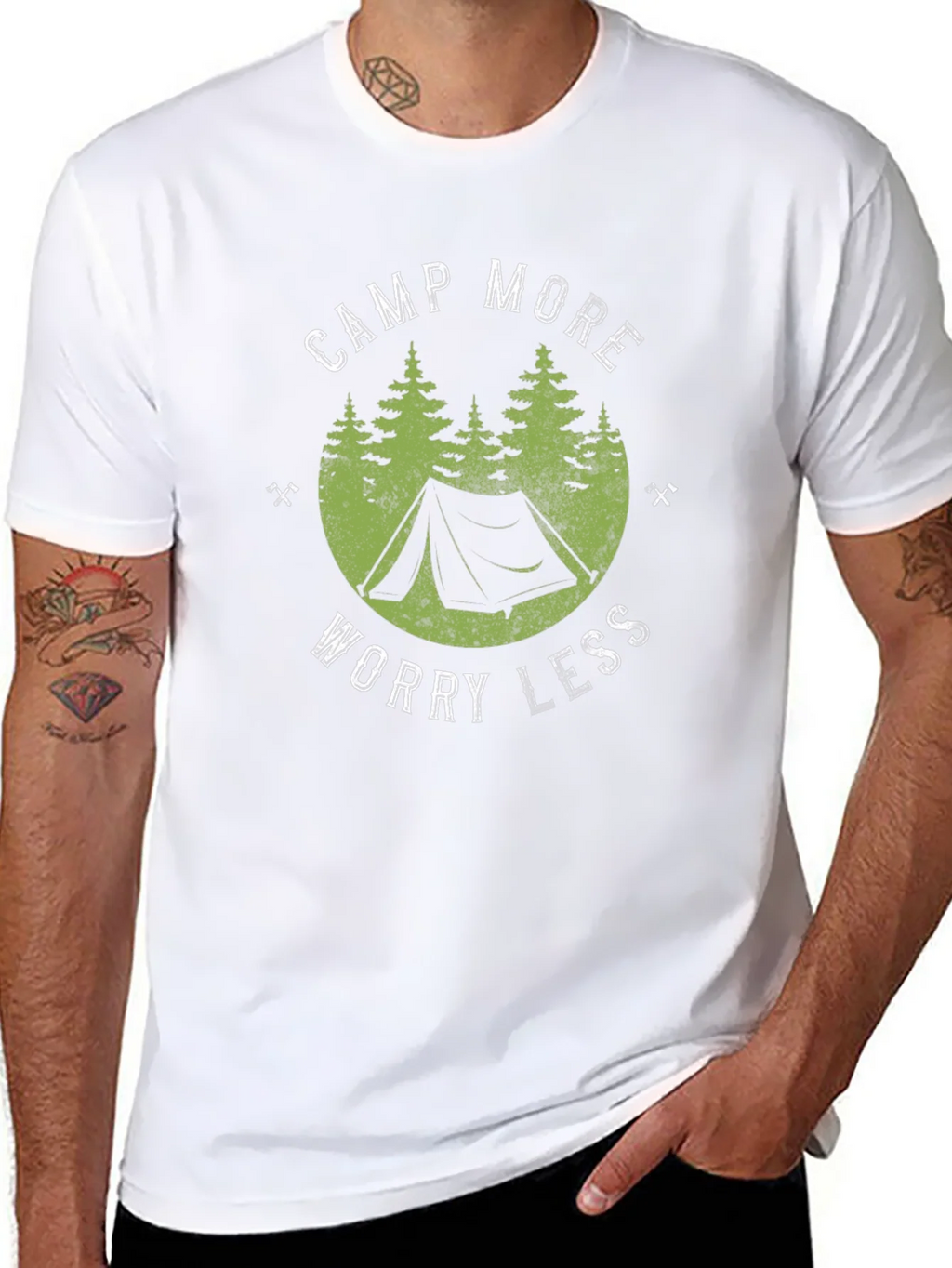 Camp More Worry Less Graphic Tee