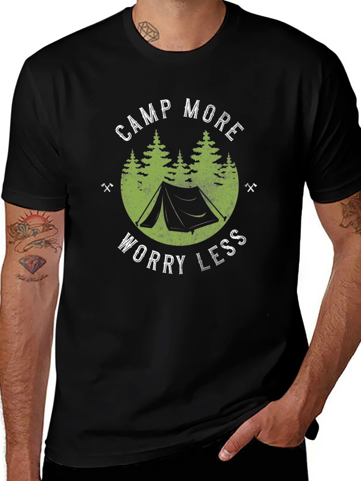 Camp More Worry Less Graphic Tee