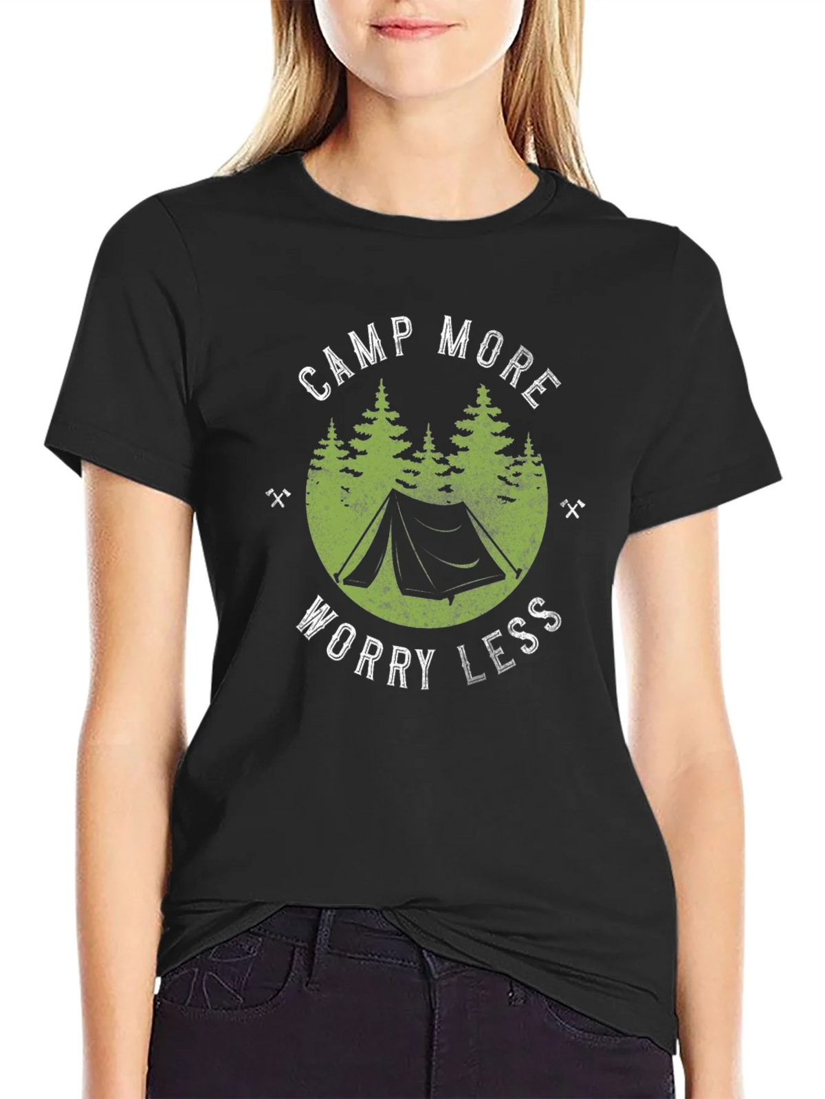 Camp More Worry Less Graphic Tee