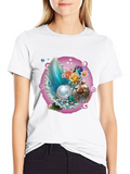 Fantasy Pearl Shell Graphic Tee - Black
