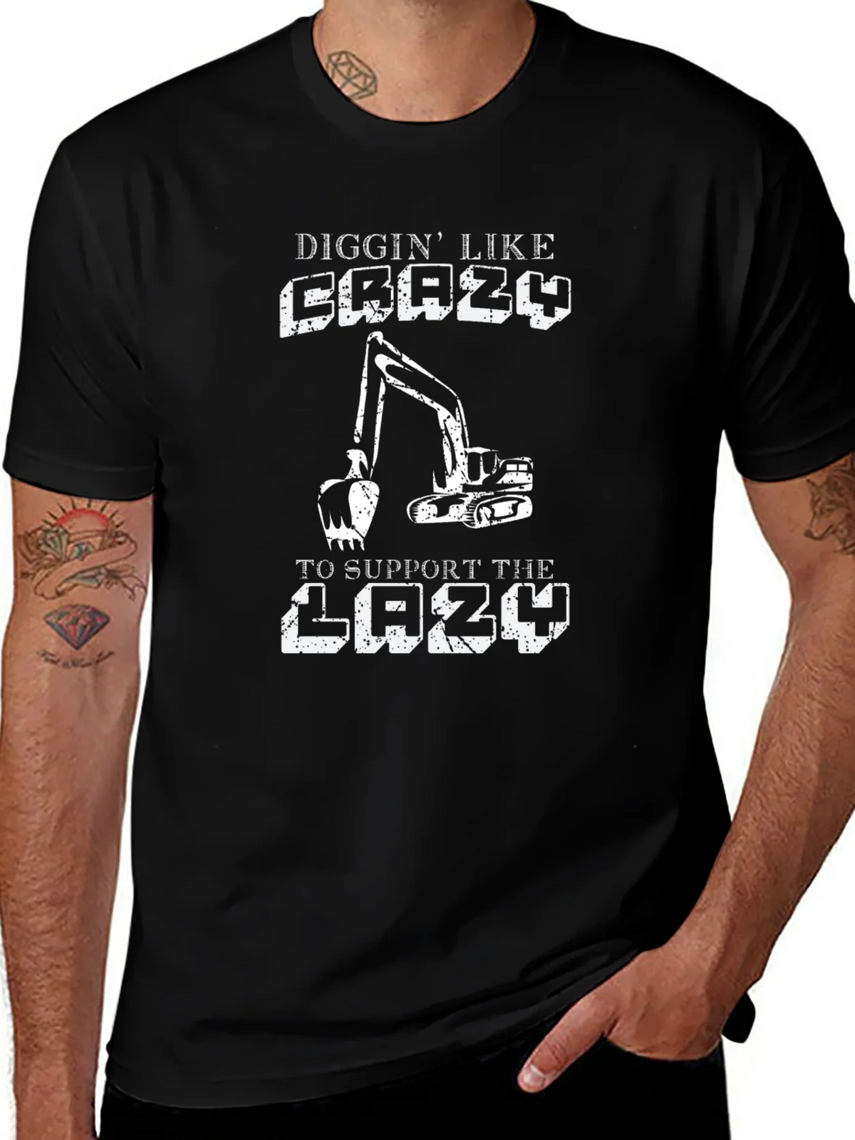 Diggin Like Crazy Mens Black T-Shirt