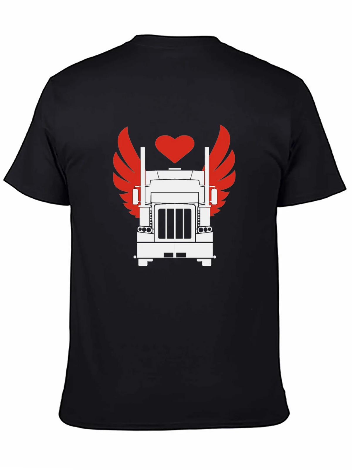 Trucker Love Graphic Tee - Cool Black T-Shirt