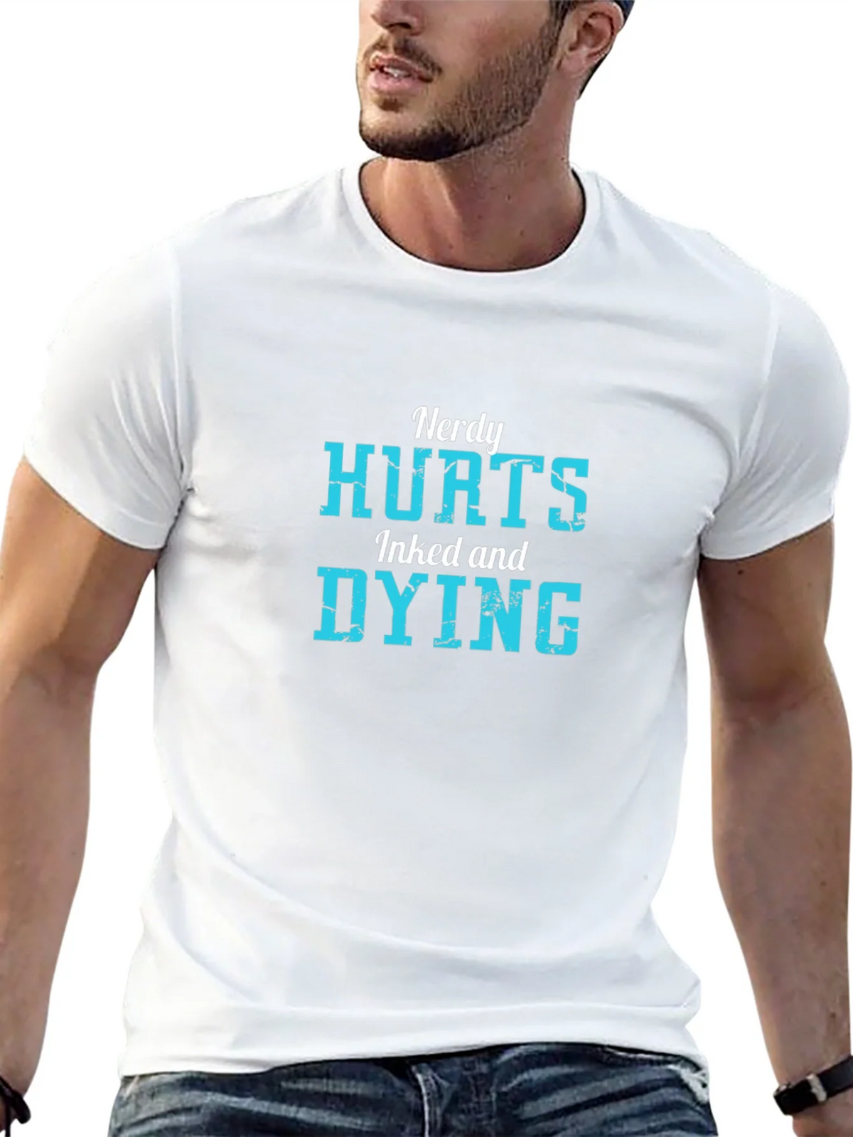 Nerdy Hurts Inked and Dying Black T-Shirt
