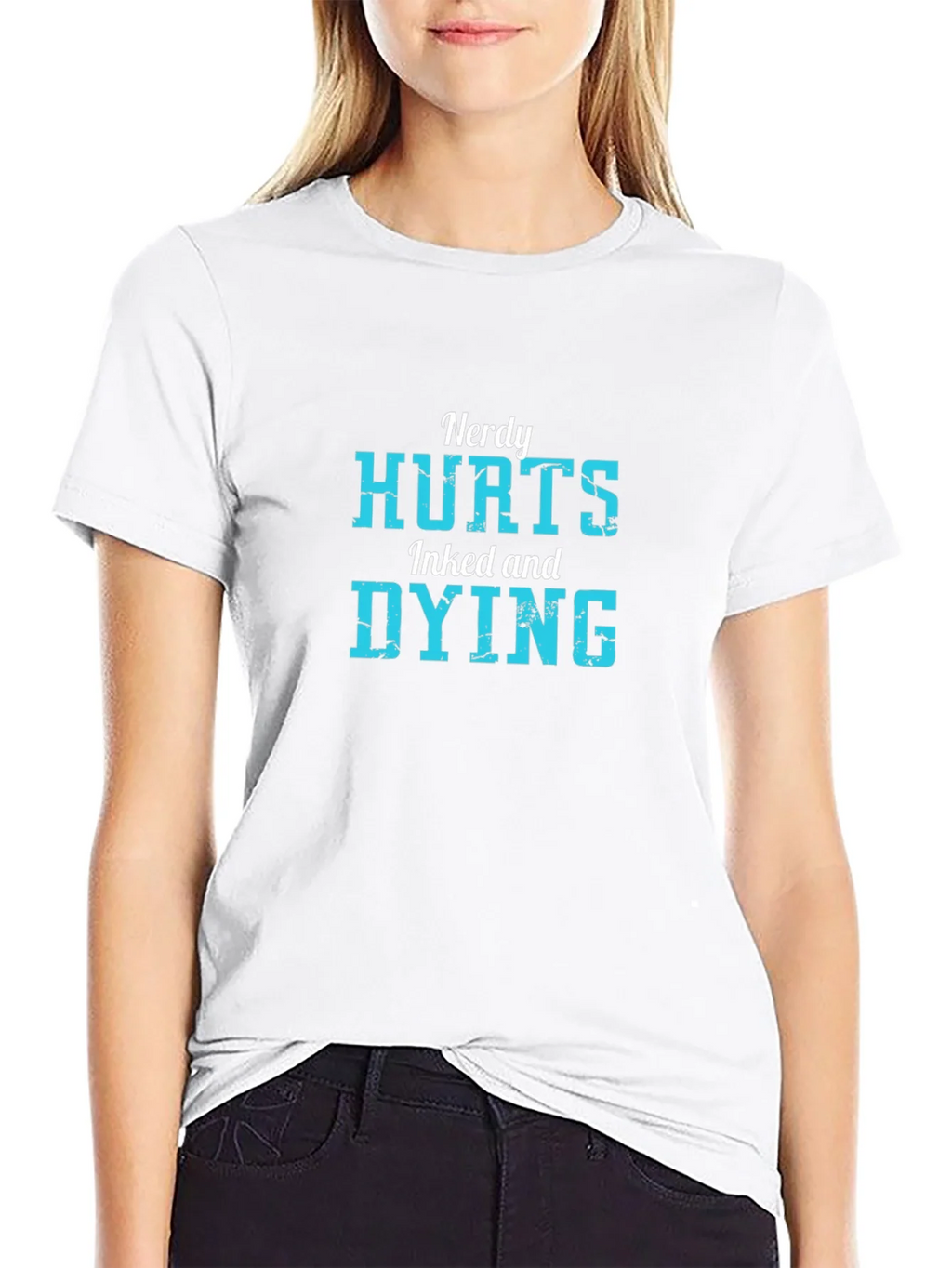 Nerdy Hurts Inked and Dying Black T-Shirt