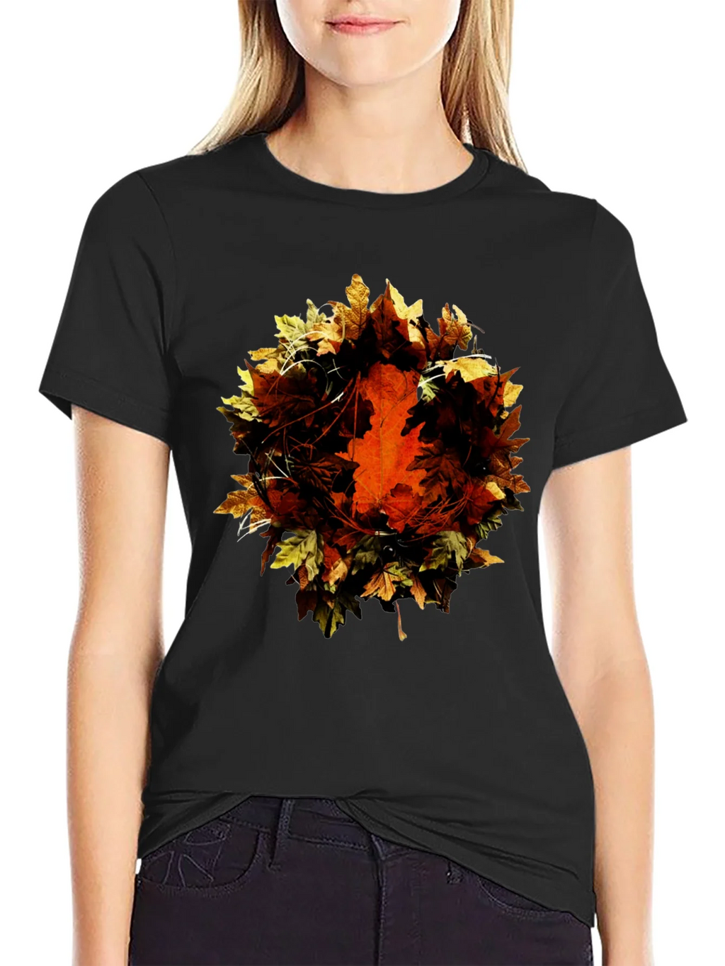Autumn Leaves Graphic Tee - Stylish Fall Fashion