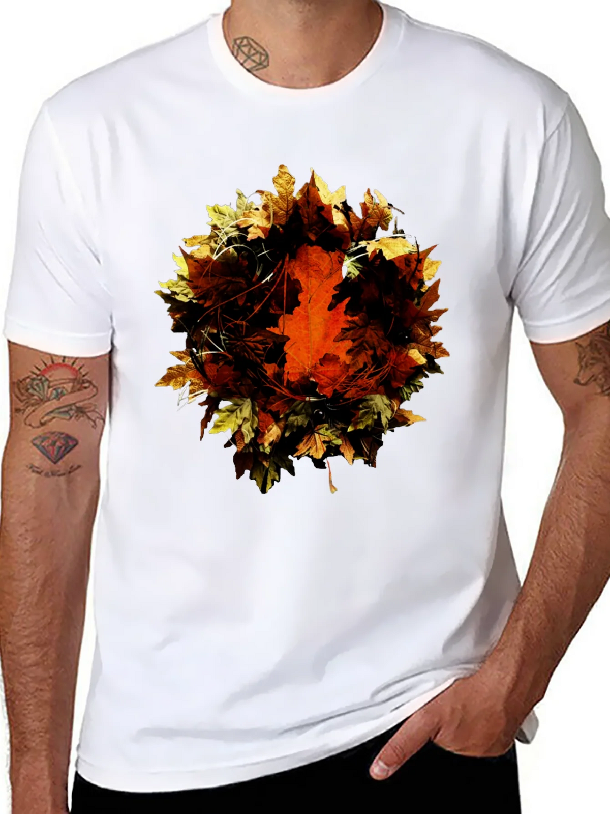 Autumn Leaves Graphic Tee - Stylish Fall Fashion