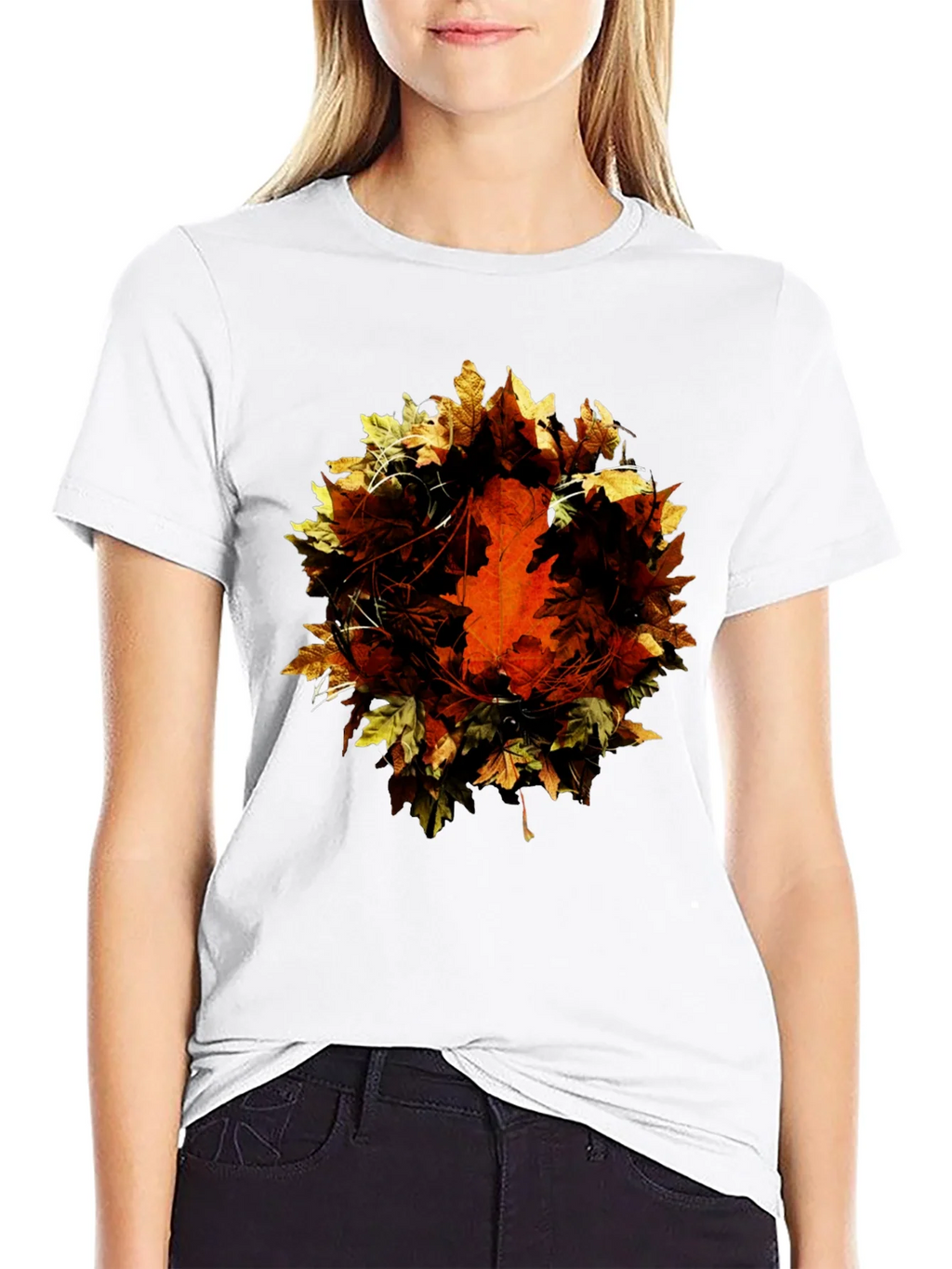 Autumn Leaves Graphic Tee - Stylish Fall Fashion