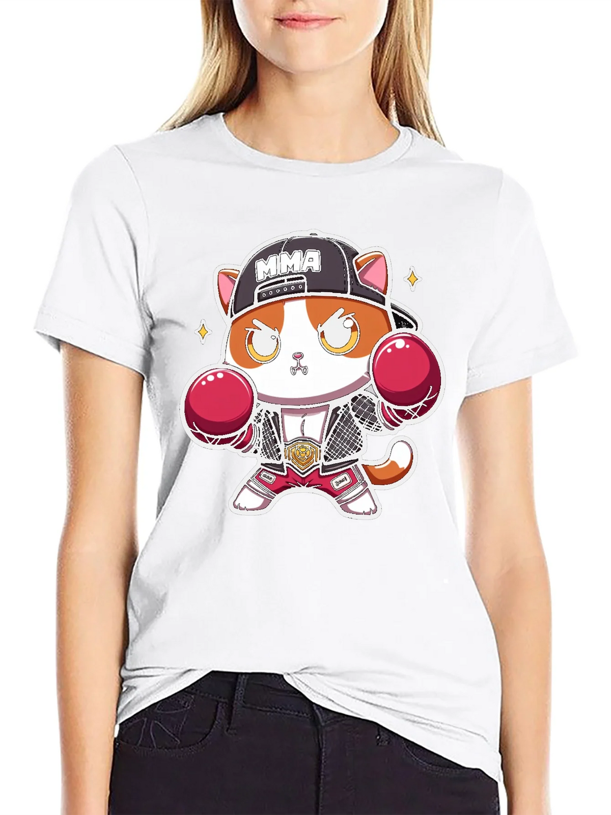 MMA Cat Black T-Shirt