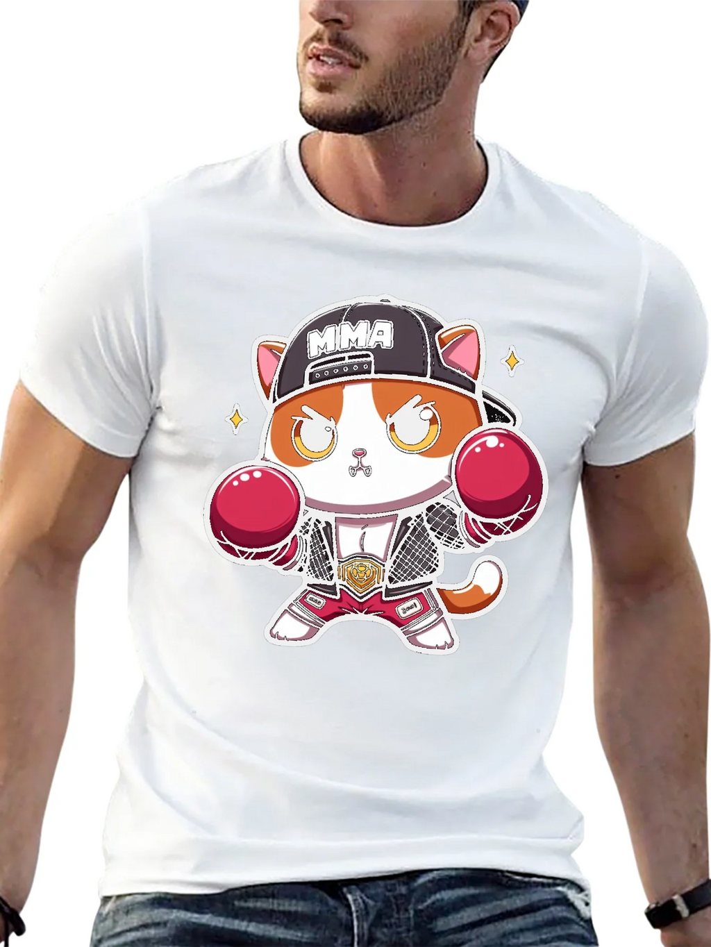 MMA Cat Black T-Shirt