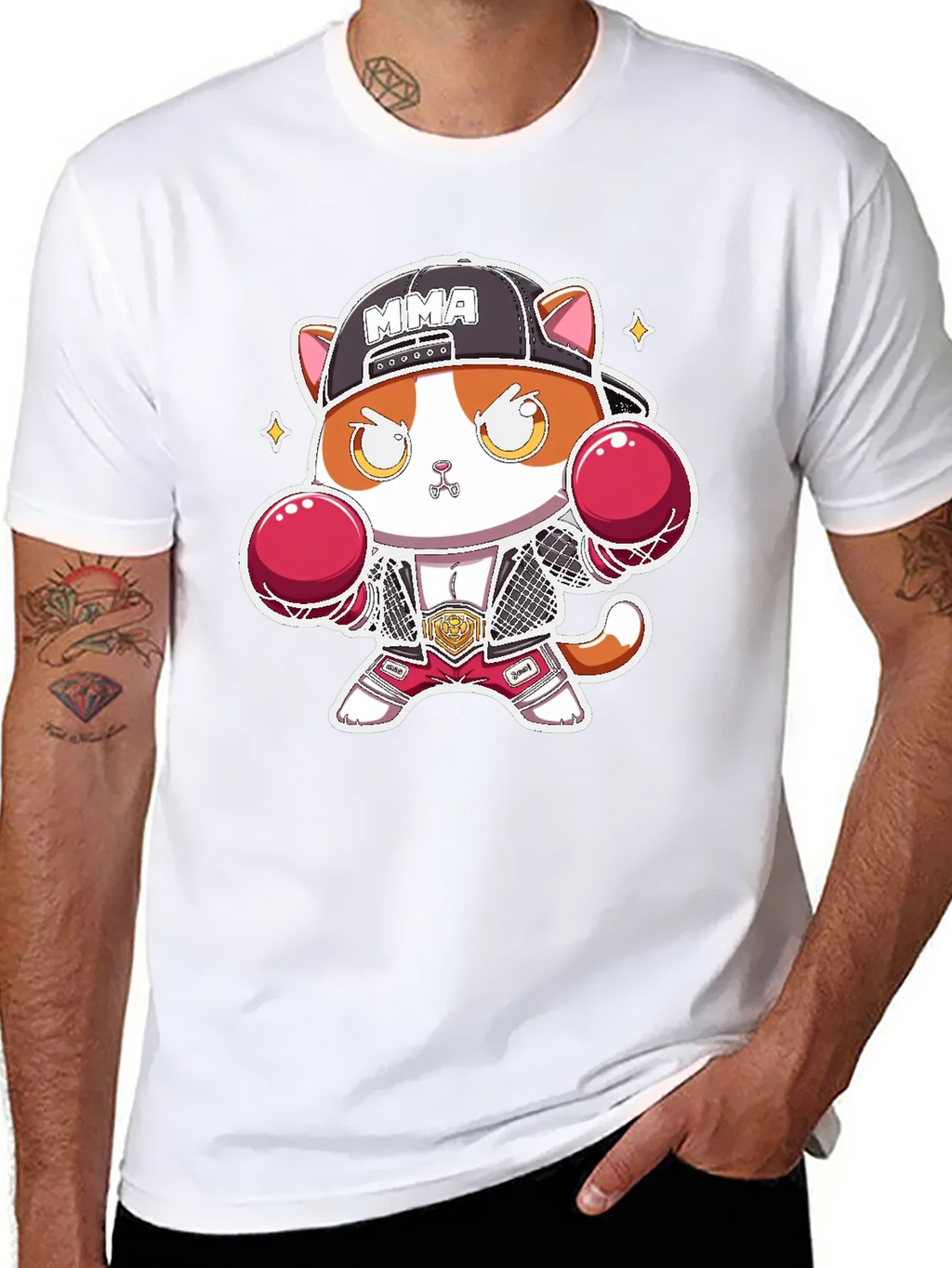 MMA Cat Black T-Shirt