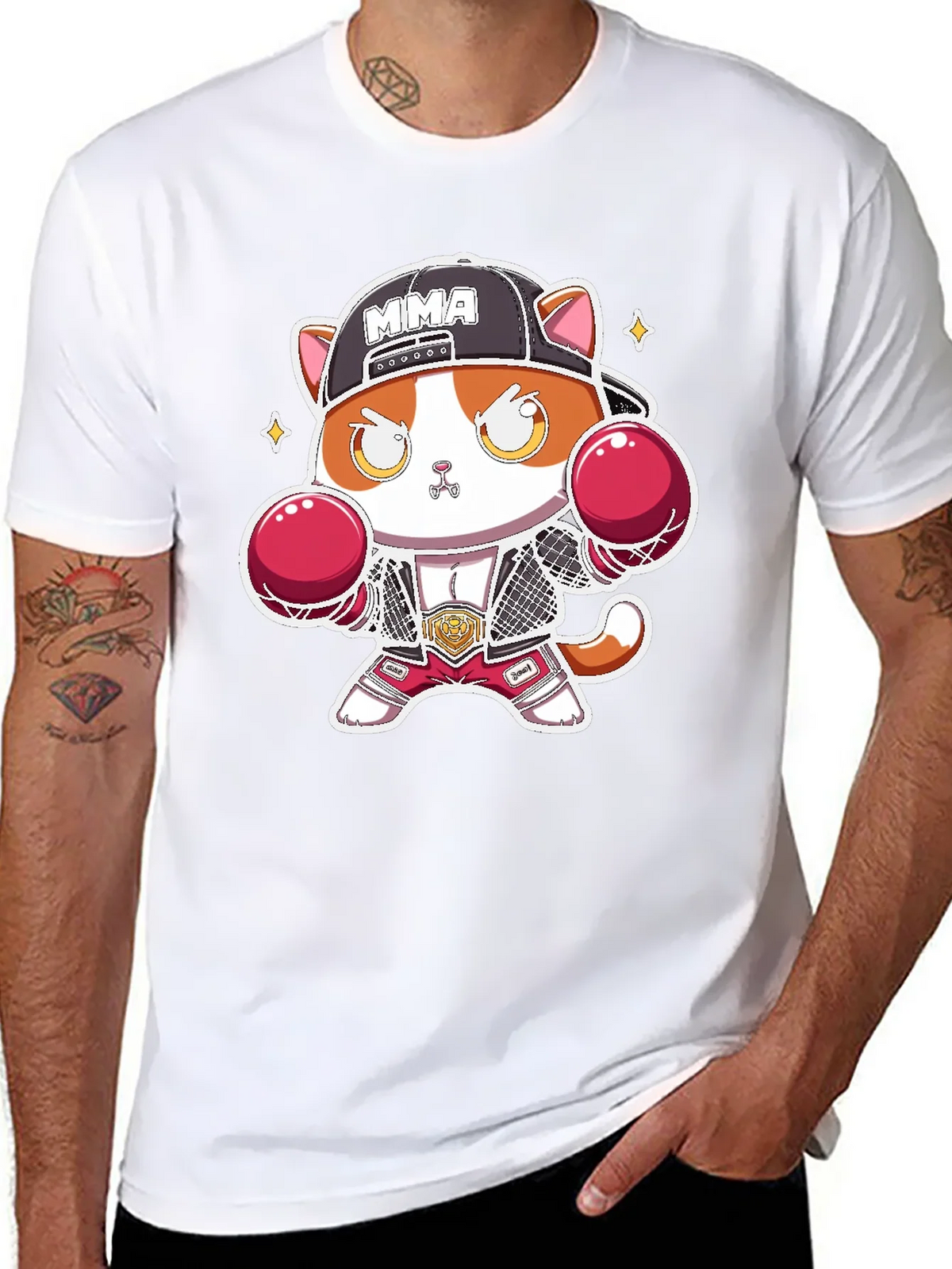MMA Cat Black T-Shirt
