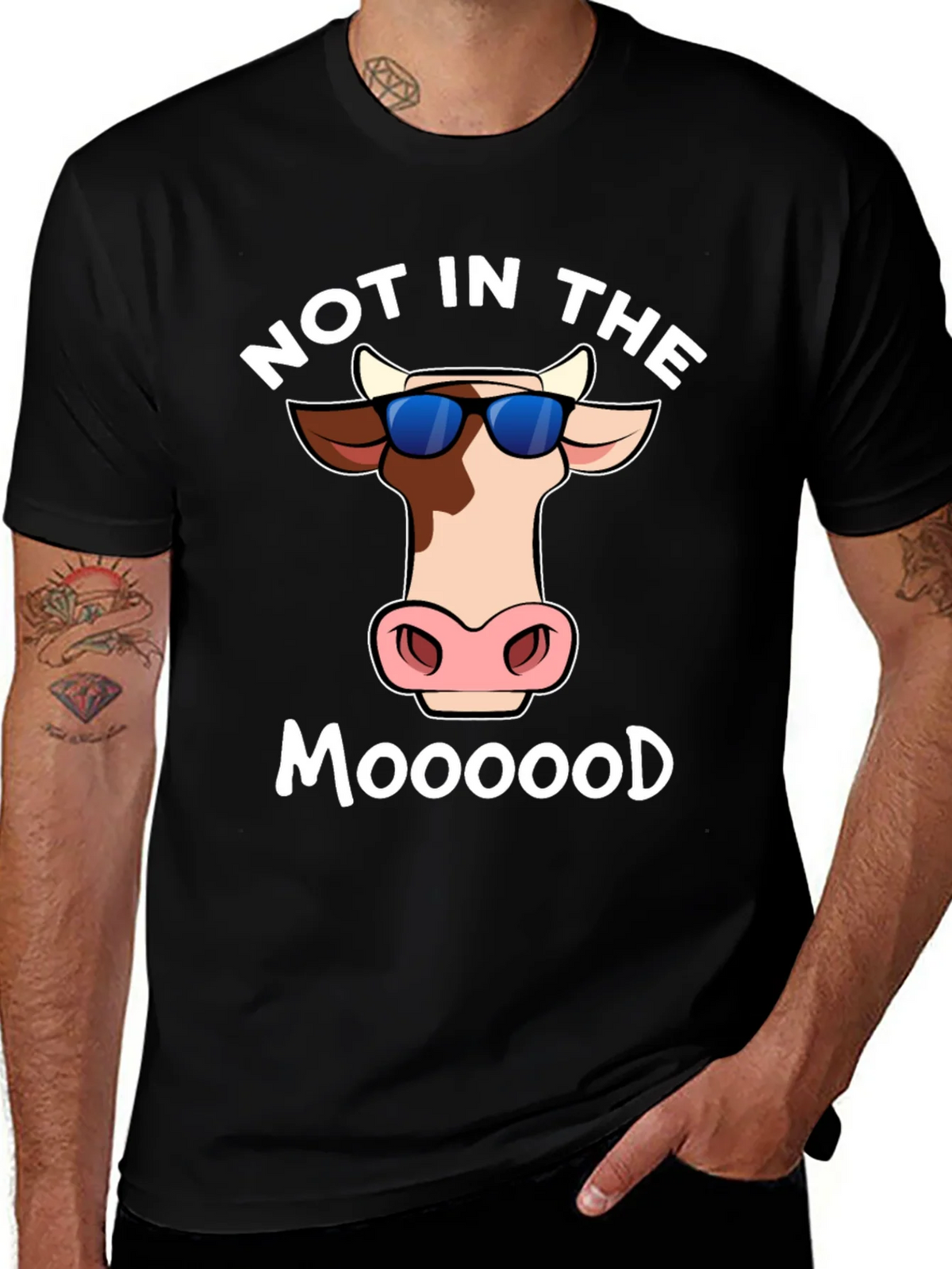 Not In The Moood T-Shirt - Funny Cow Tee