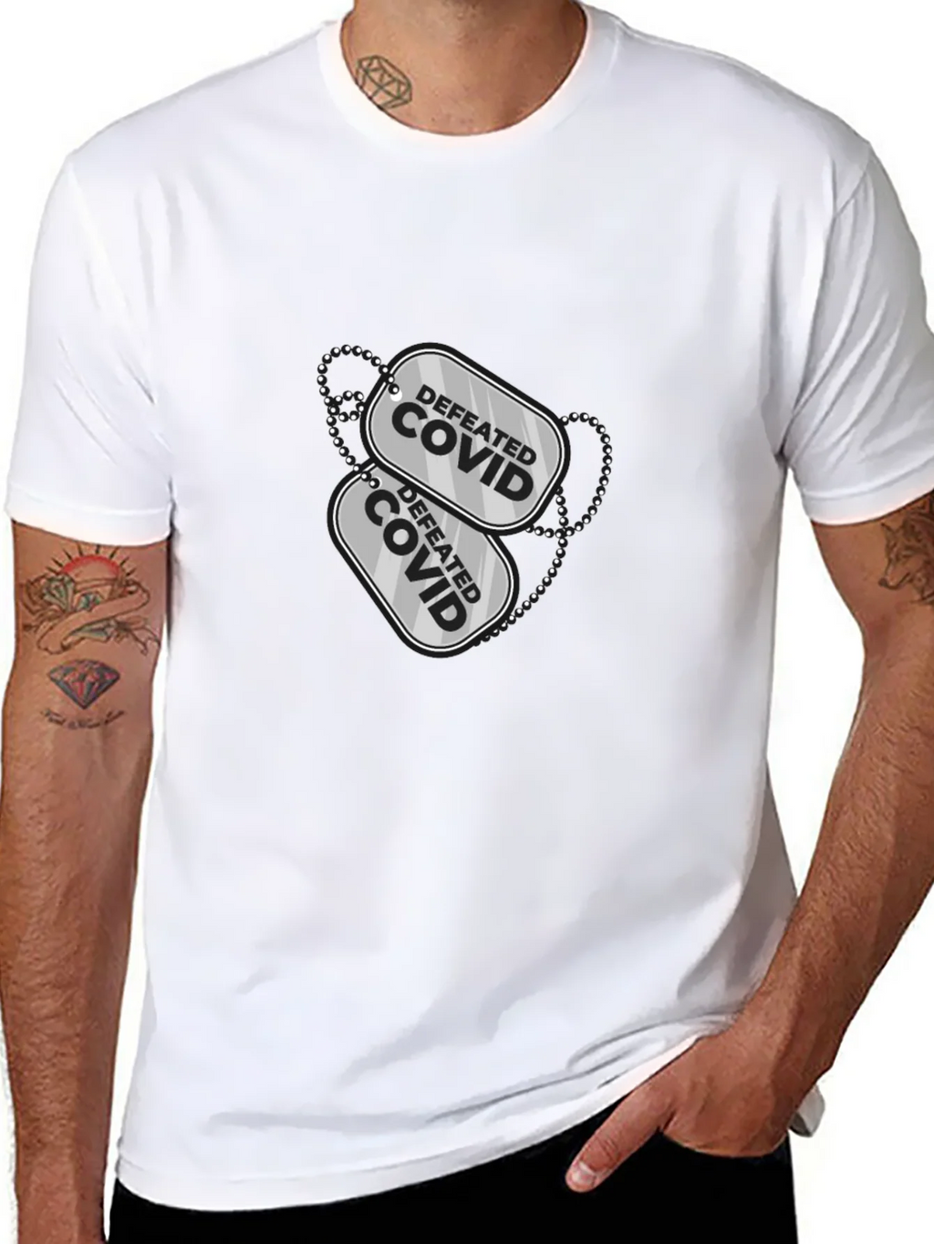 Defeated COVID Graphic Tee