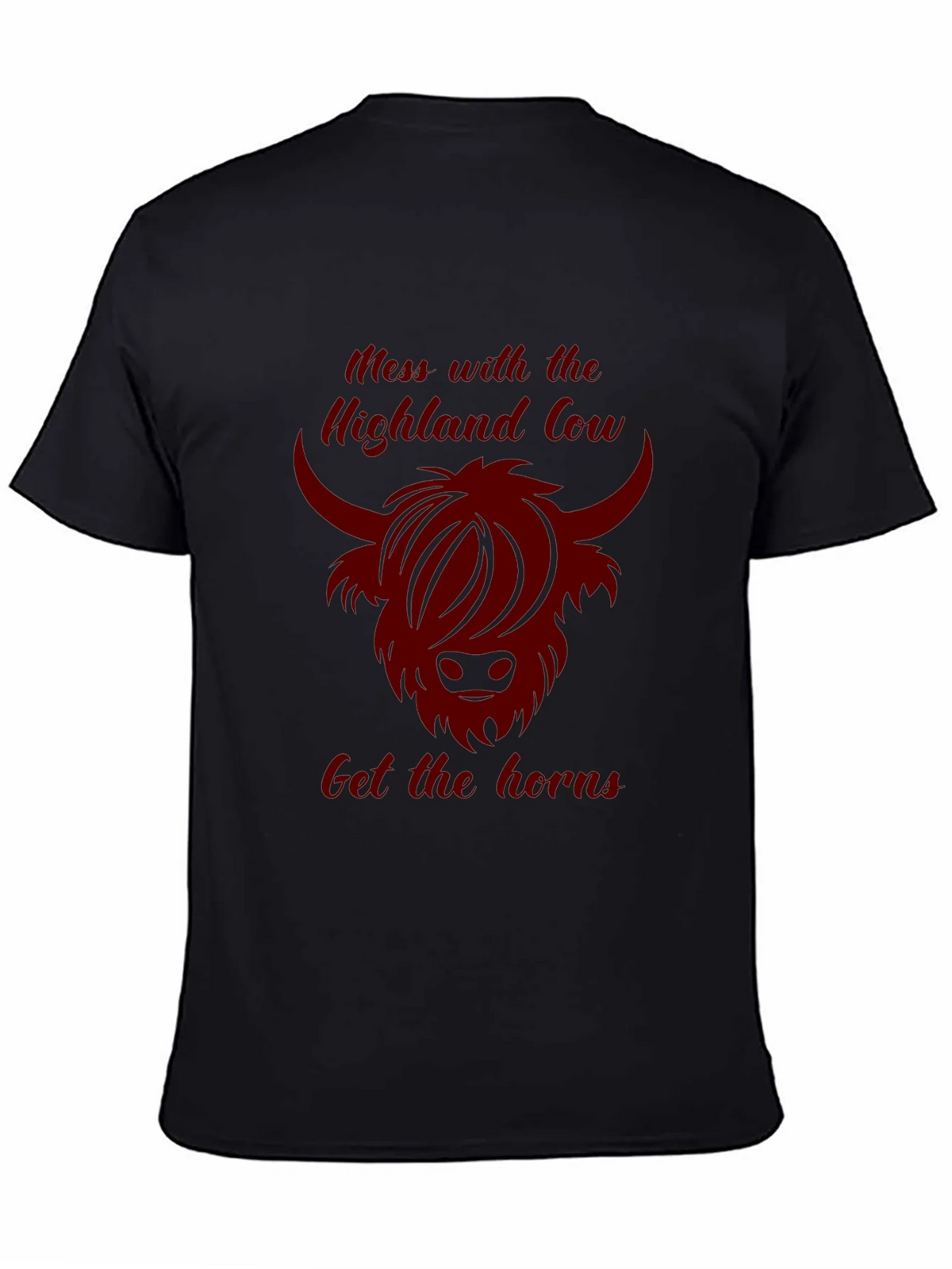 Highland Cow Graphic Tee - Dark Humor T-Shirt