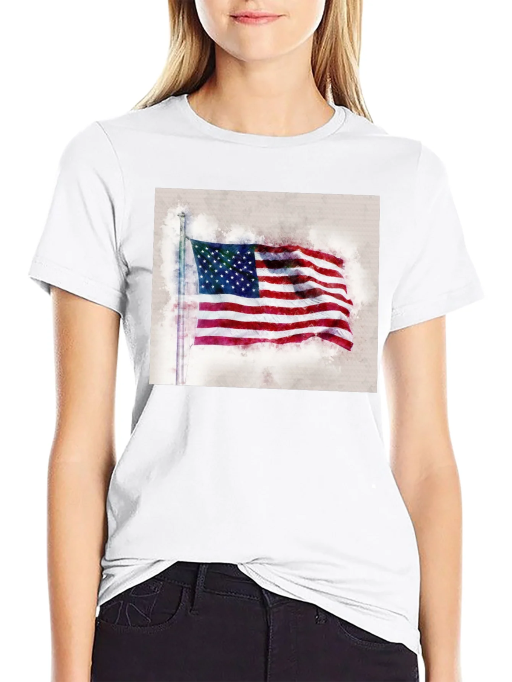 American Flag Graphic Tee - Patriotic Style