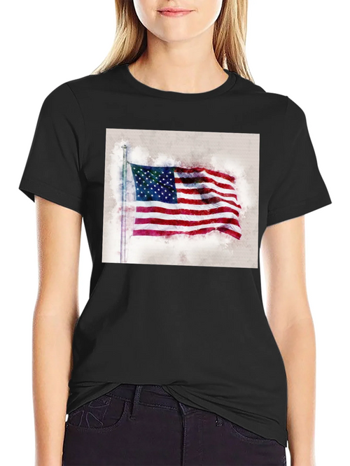 American Flag Graphic Tee - Patriotic Style
