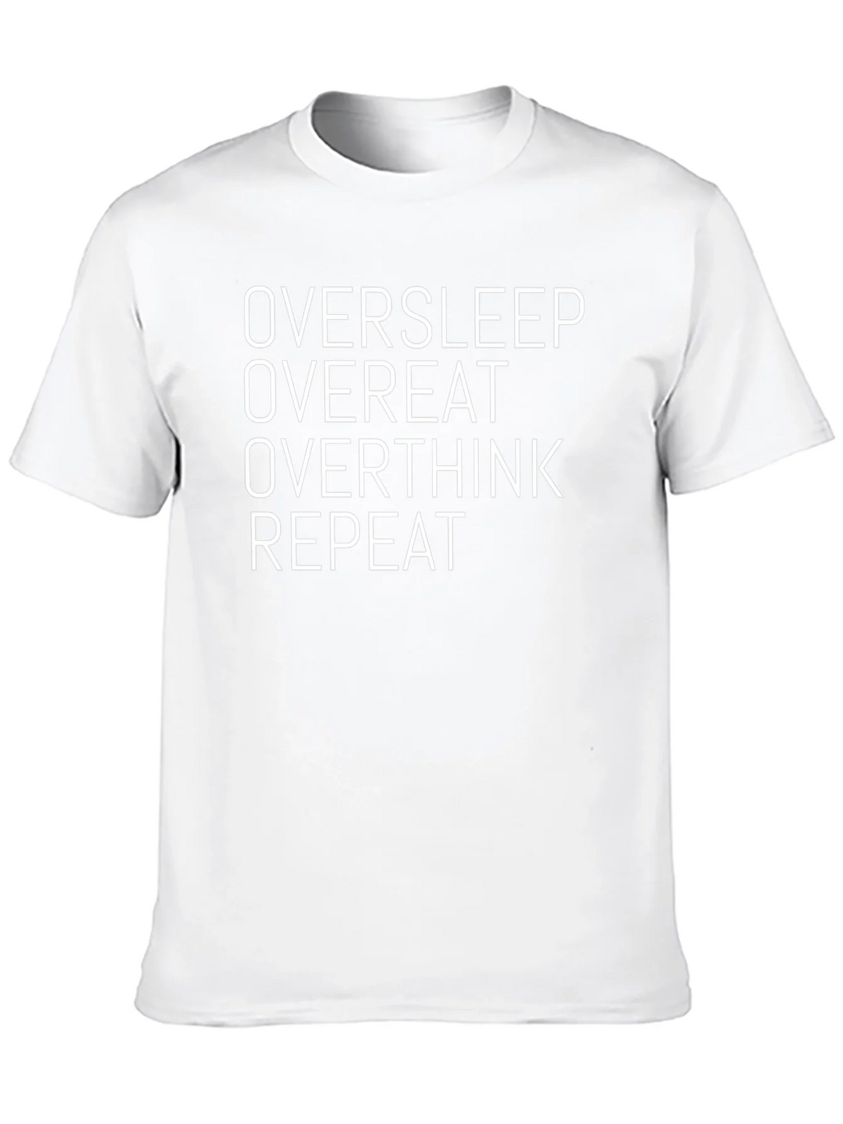 Oversleep Overeat Graphic Tee - Black Cotton T-Shirt