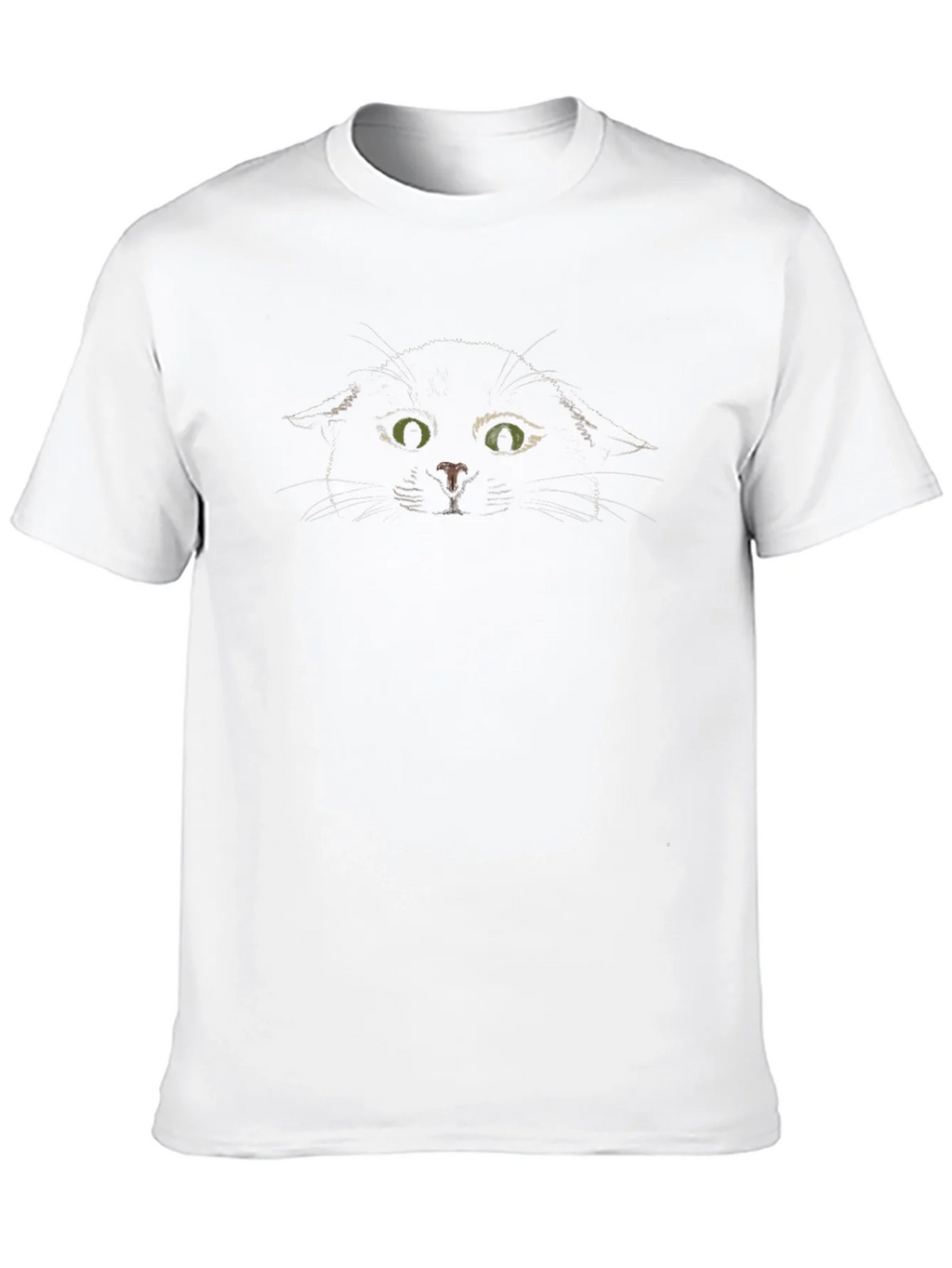 Black Cat Peeking Graphic T-Shirt - Mens