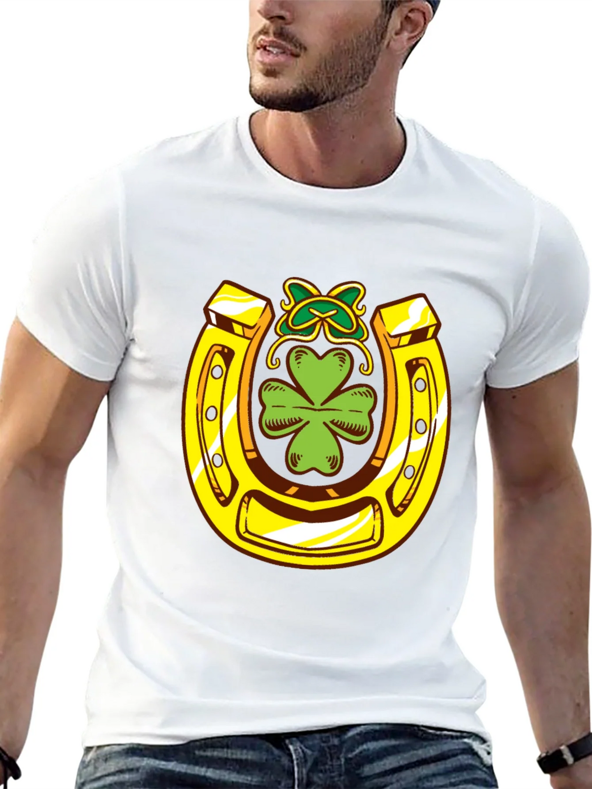 Lucky Horseshoe Clover T-Shirt