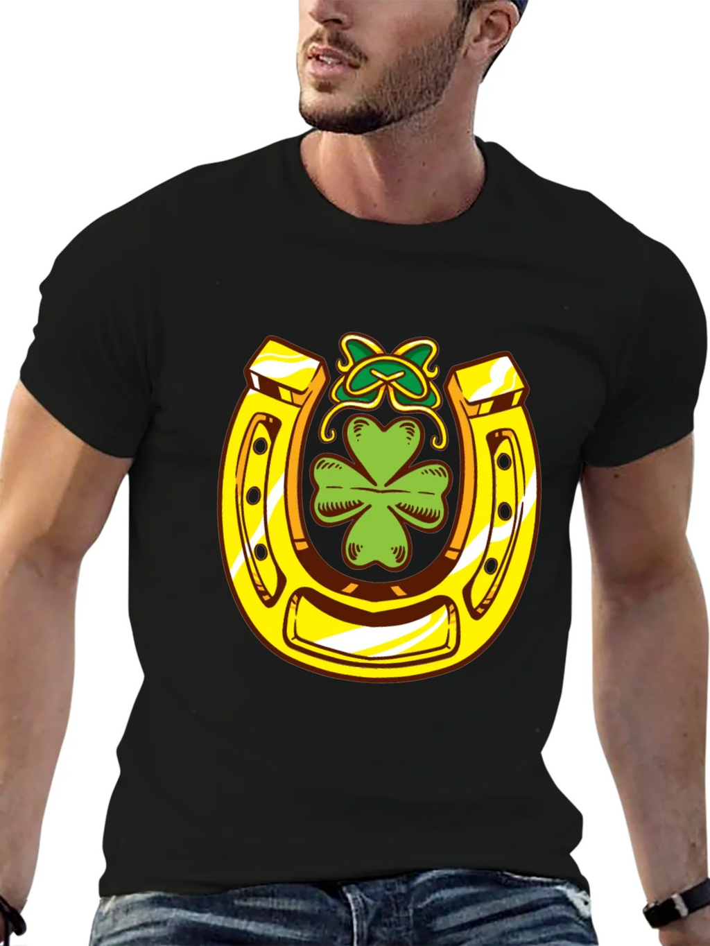 Lucky Horseshoe Clover T-Shirt