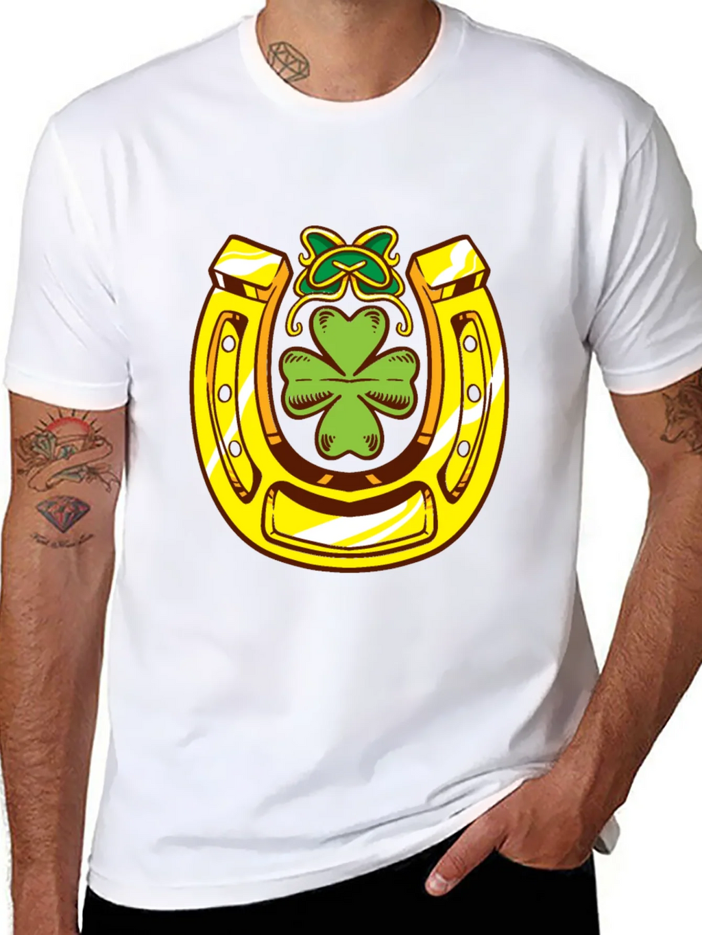 Lucky Horseshoe Clover T-Shirt
