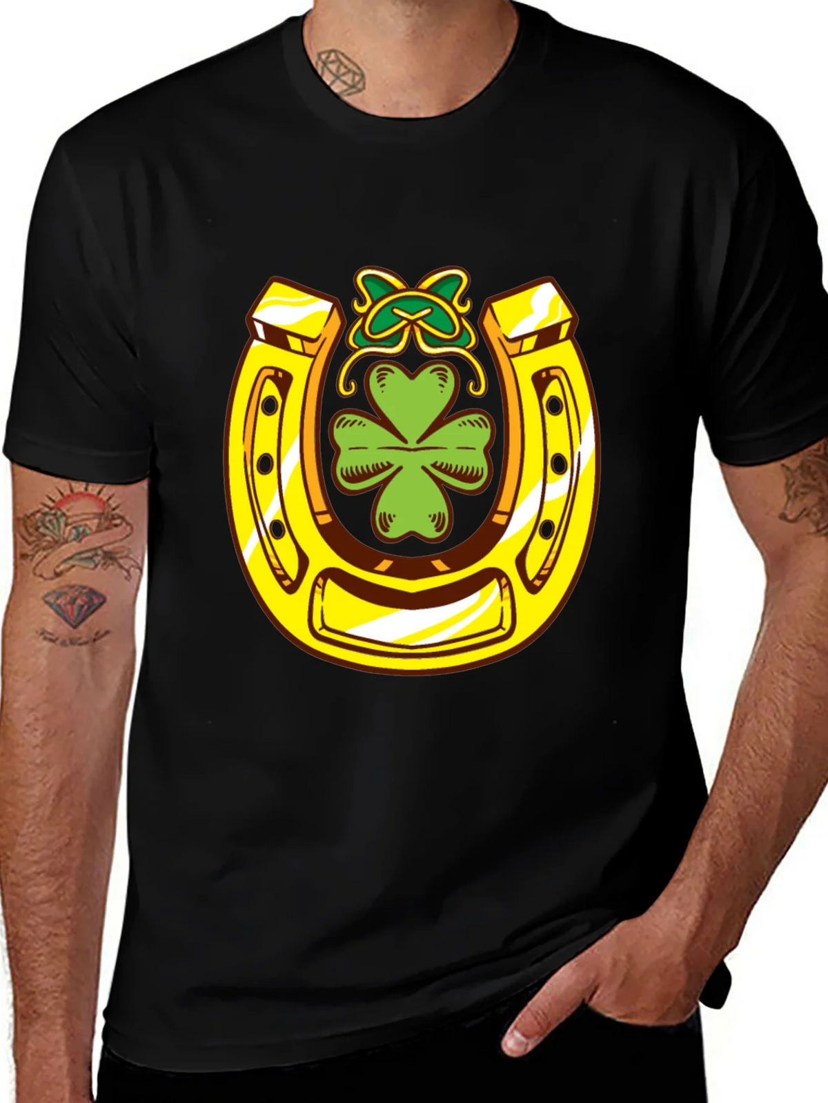 Lucky Horseshoe Clover T-Shirt
