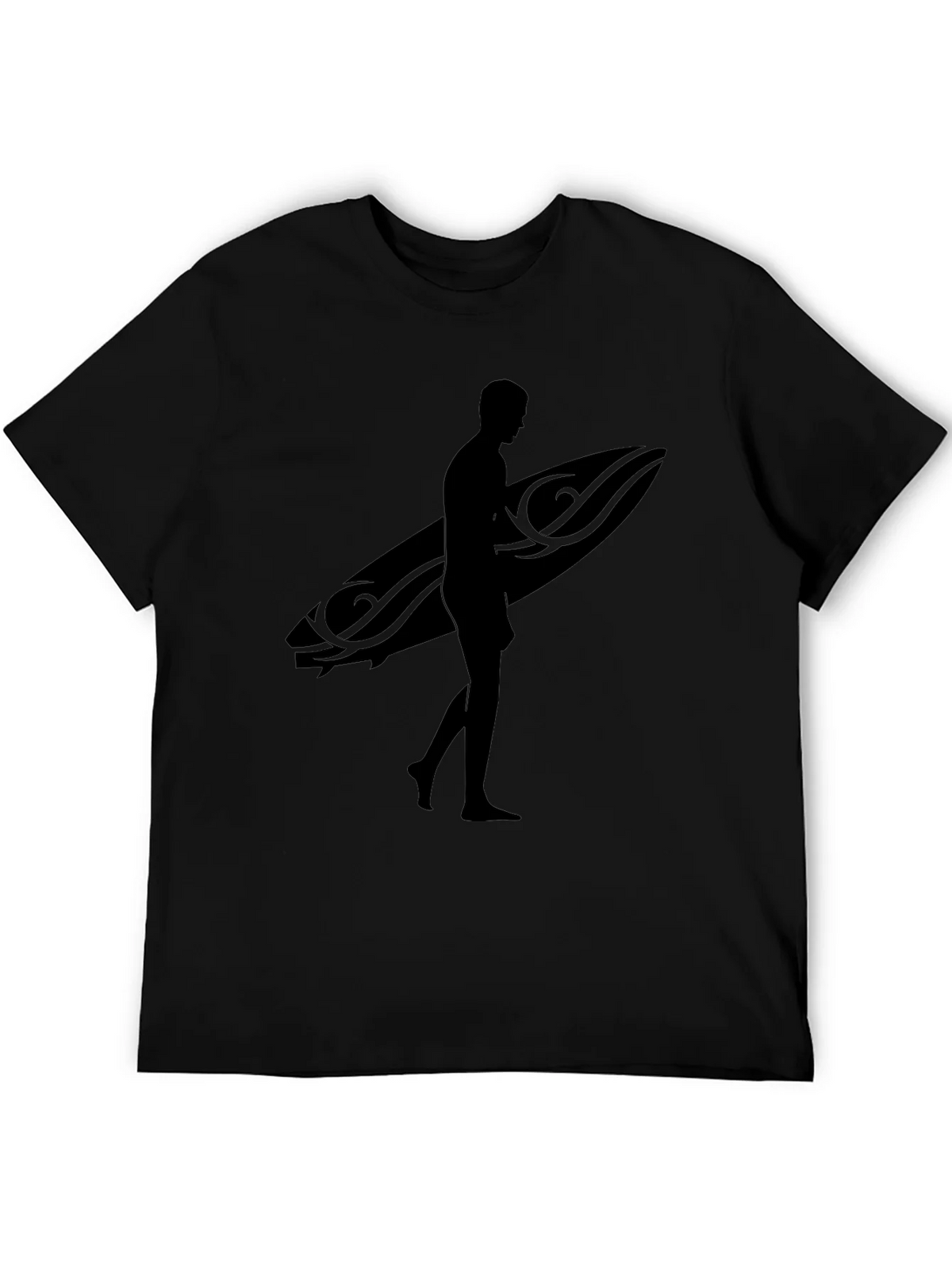 Black Surfer Silhouette T-Shirt