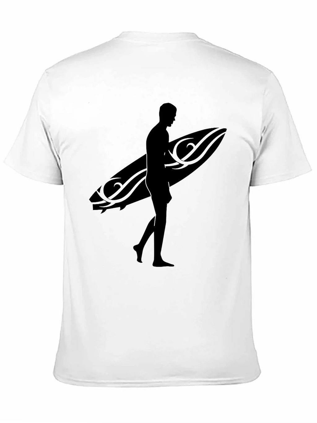Black Surfer Silhouette T-Shirt