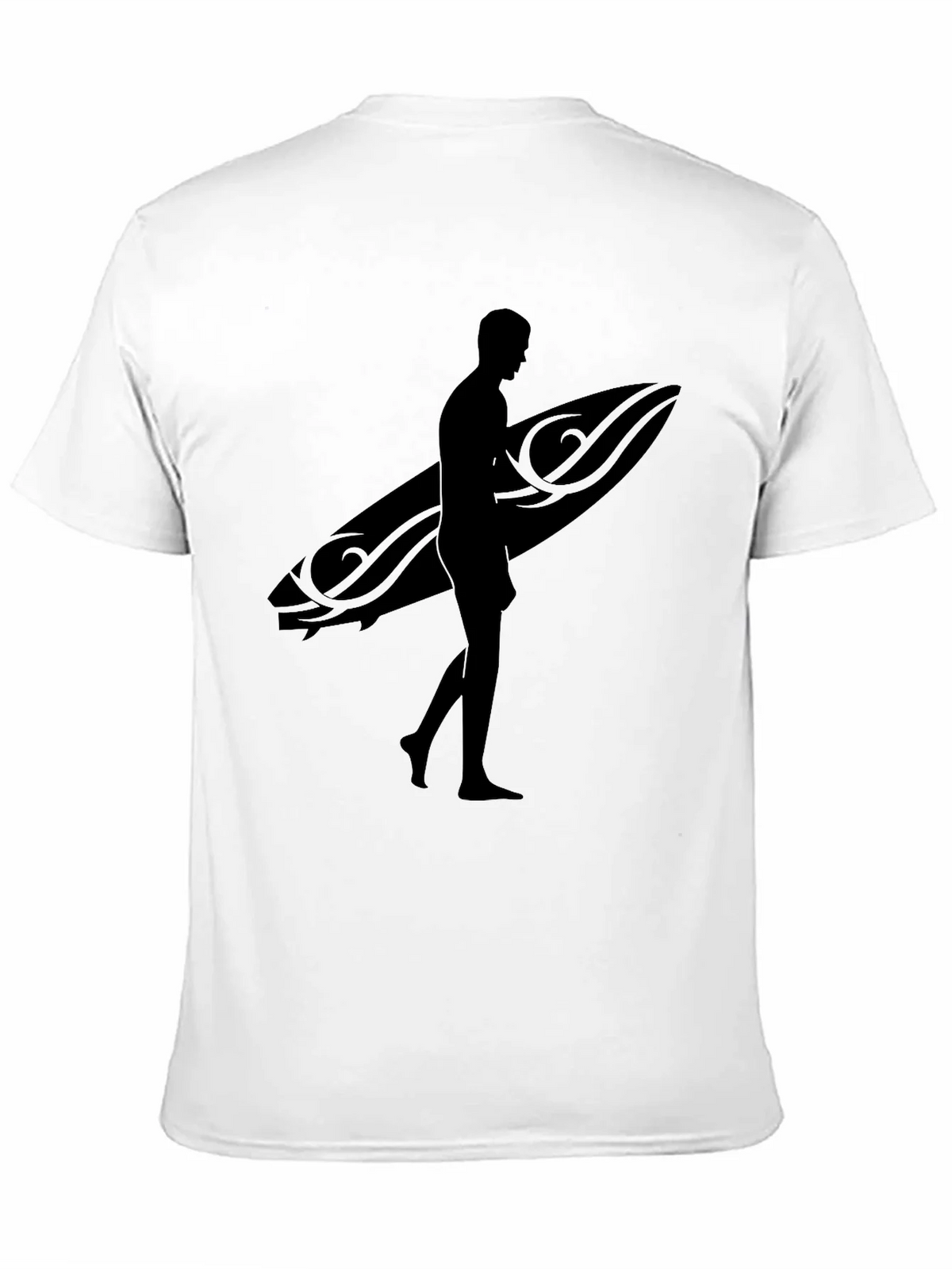 Black Surfer Silhouette T-Shirt