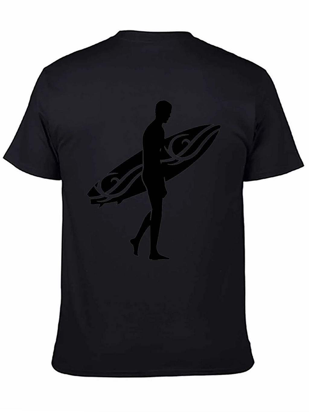 Black Surfer Silhouette T-Shirt