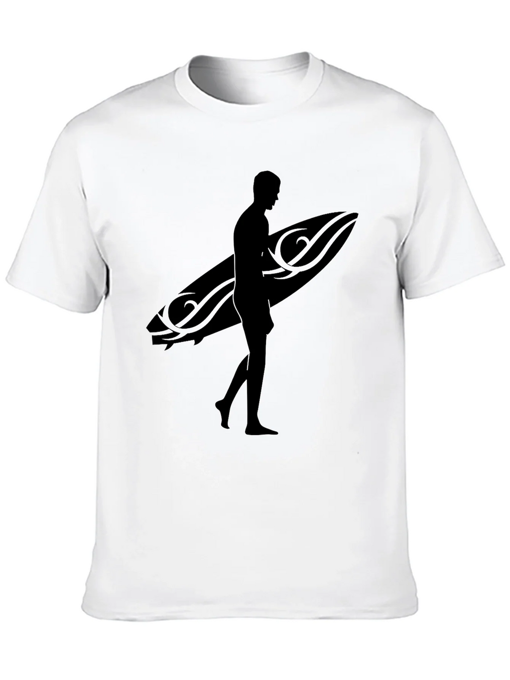 Black Surfer Silhouette T-Shirt