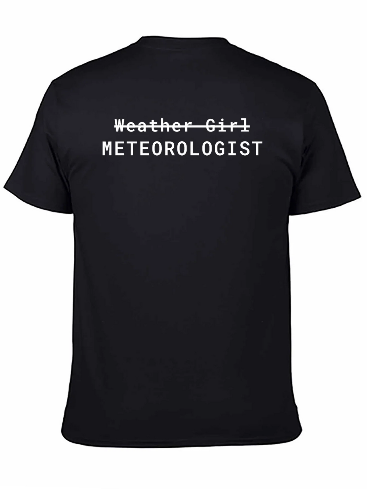 Weather Girl Meteorologist Black Graphic T-Shirt
