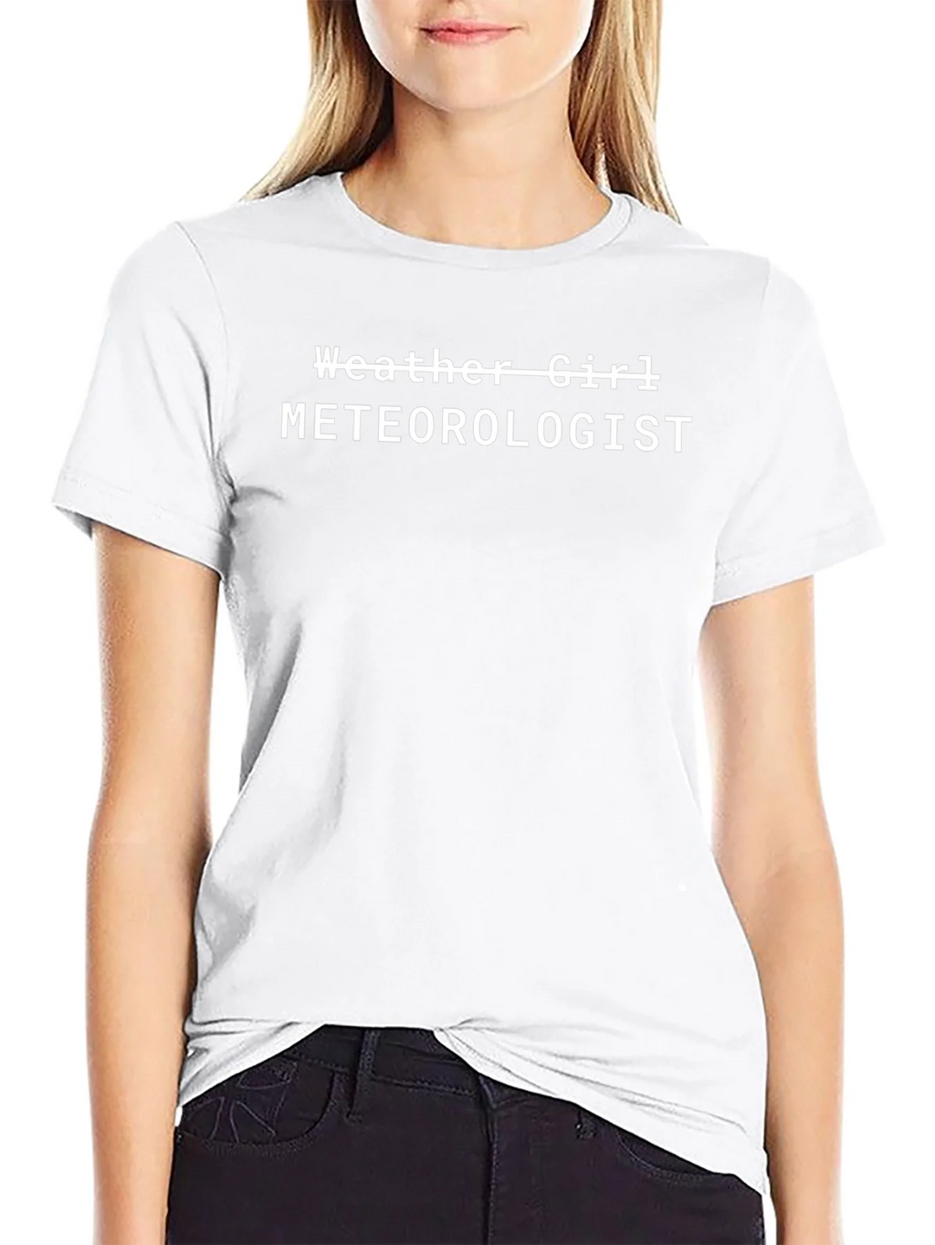 Weather Girl Meteorologist Black Graphic T-Shirt