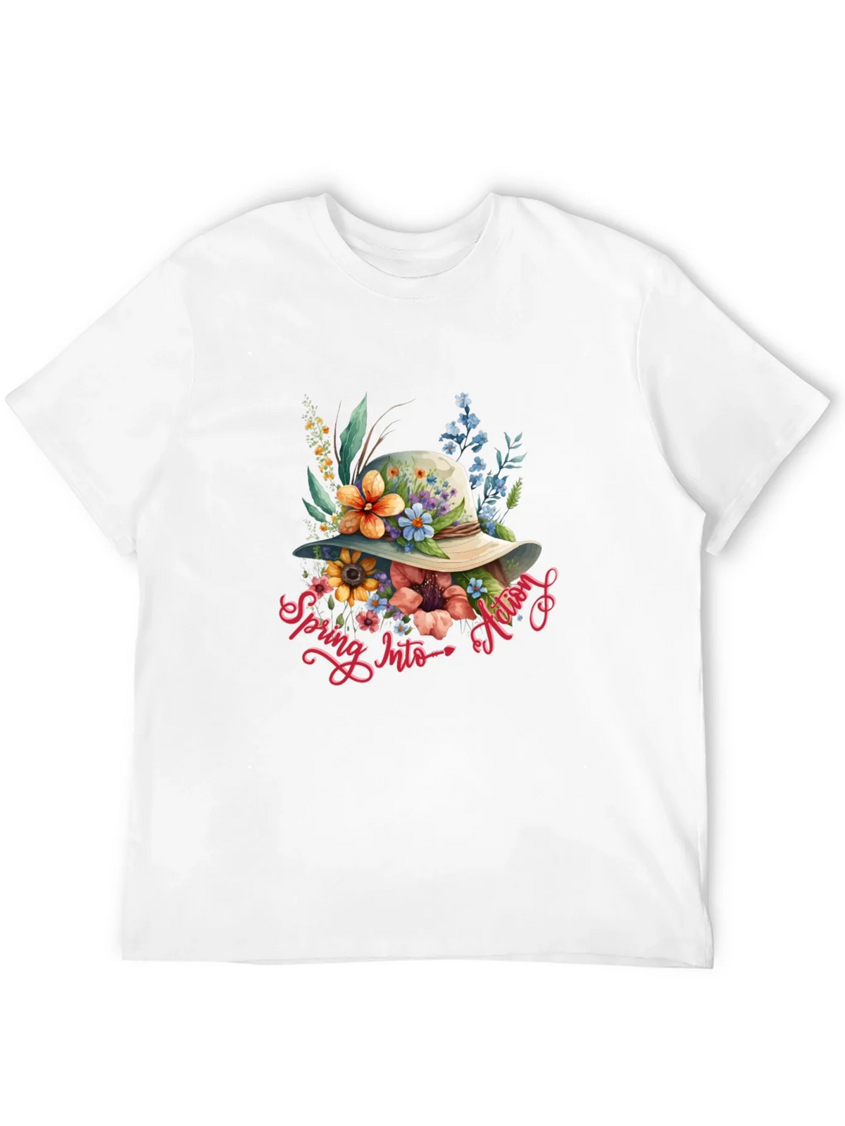 Floral Spring Into Autumn Graphic T-Shirt