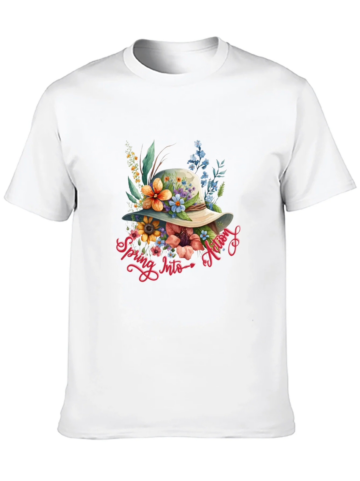 Floral Spring Into Autumn Graphic T-Shirt