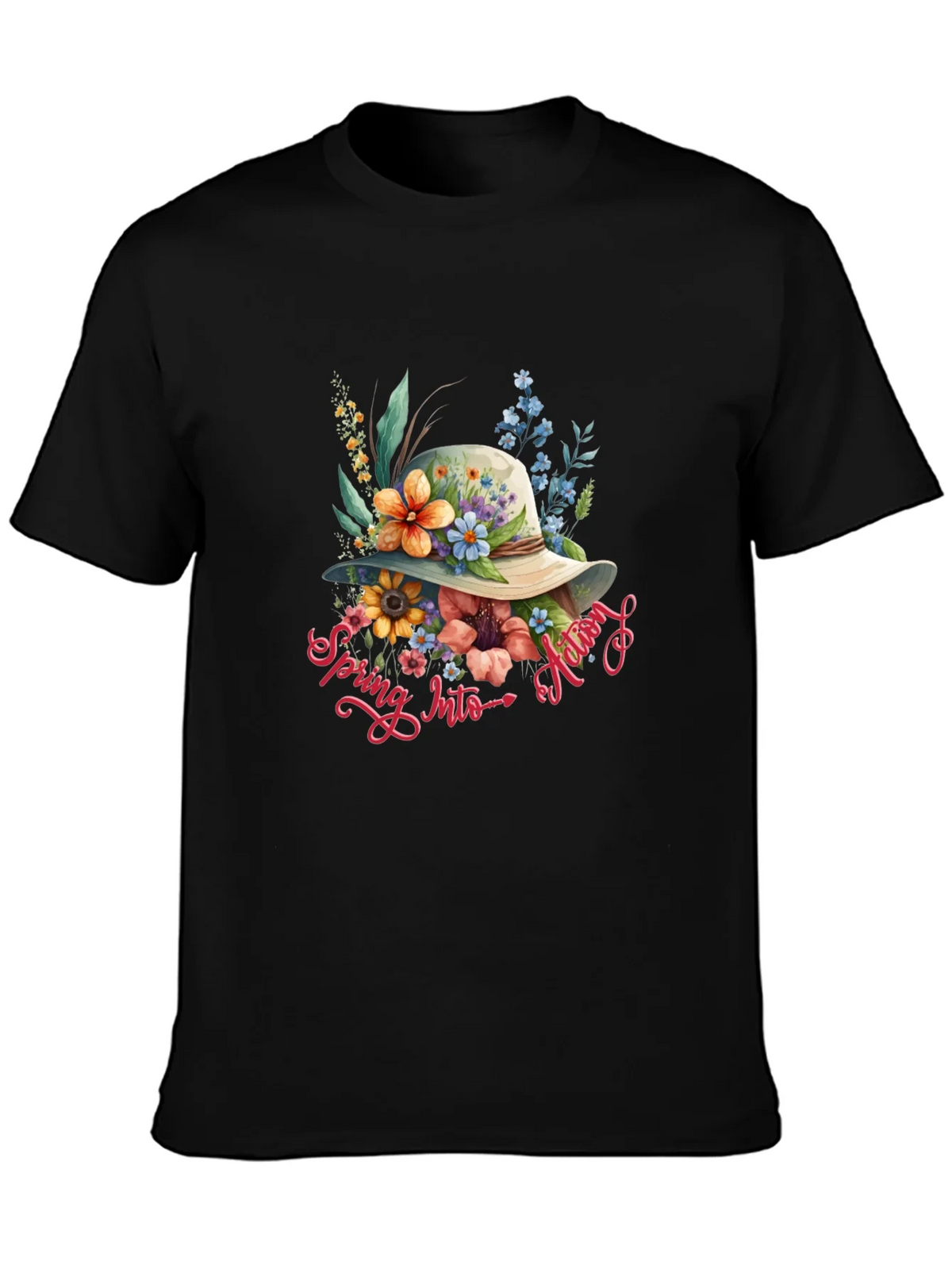 Floral Spring Into Autumn Graphic T-Shirt