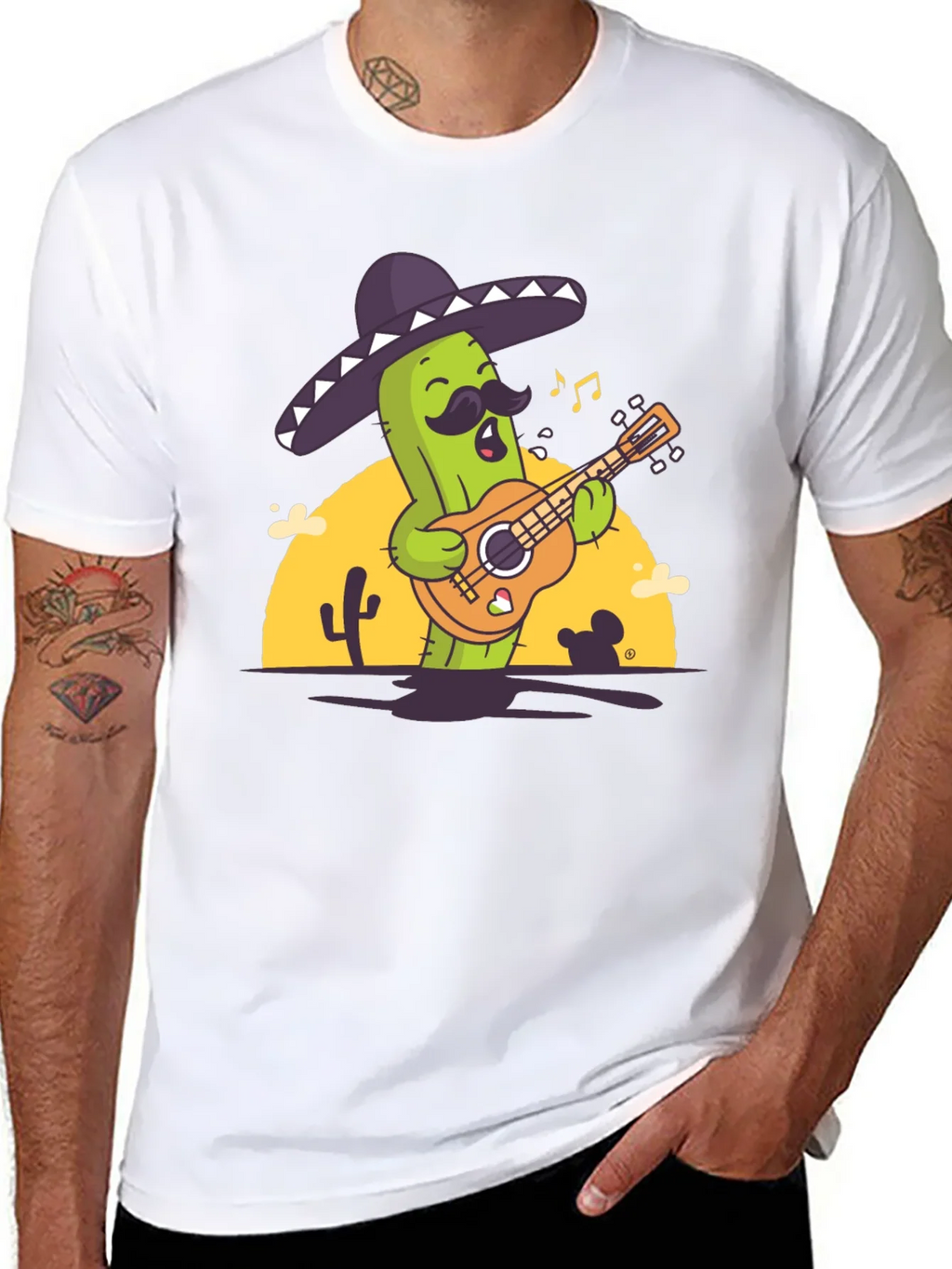 Cactus Mariachi Graphic T-Shirt