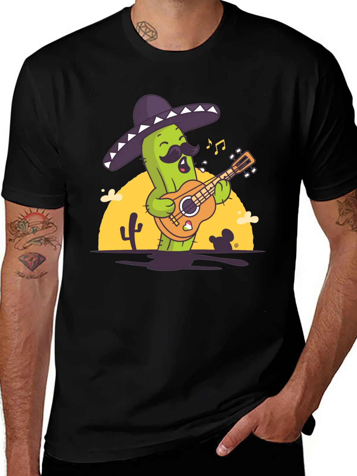 Cactus Mariachi Graphic T-Shirt