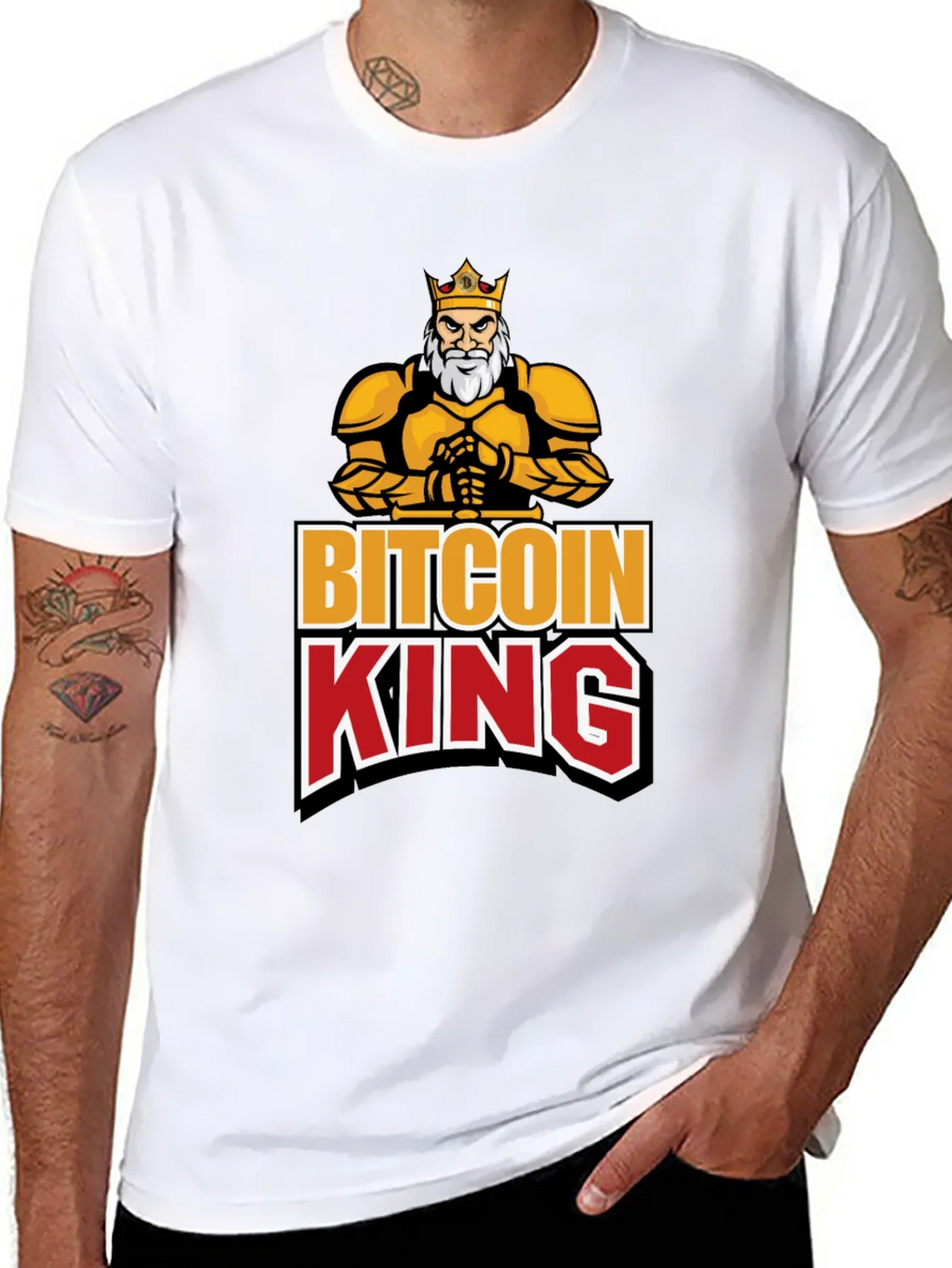 Bitcoin King Black Graphic T-Shirt