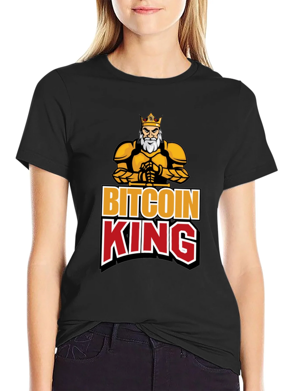 Bitcoin King Black Graphic T-Shirt